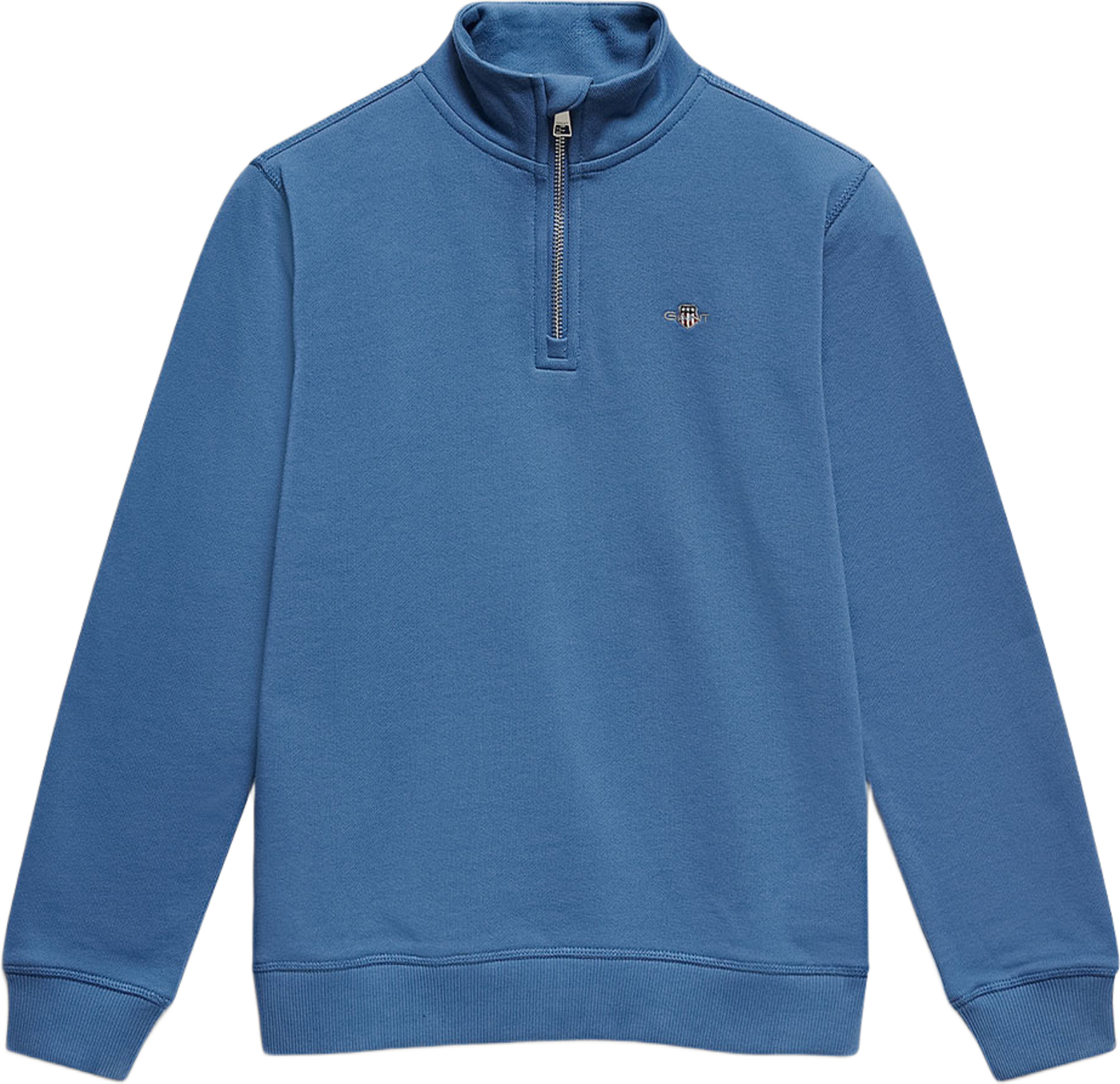 Sweatshirts Shield Half Zip Sweatshirt, från GANT, i färgen Salty Sea. Klicka för att öppna bilden i stort format