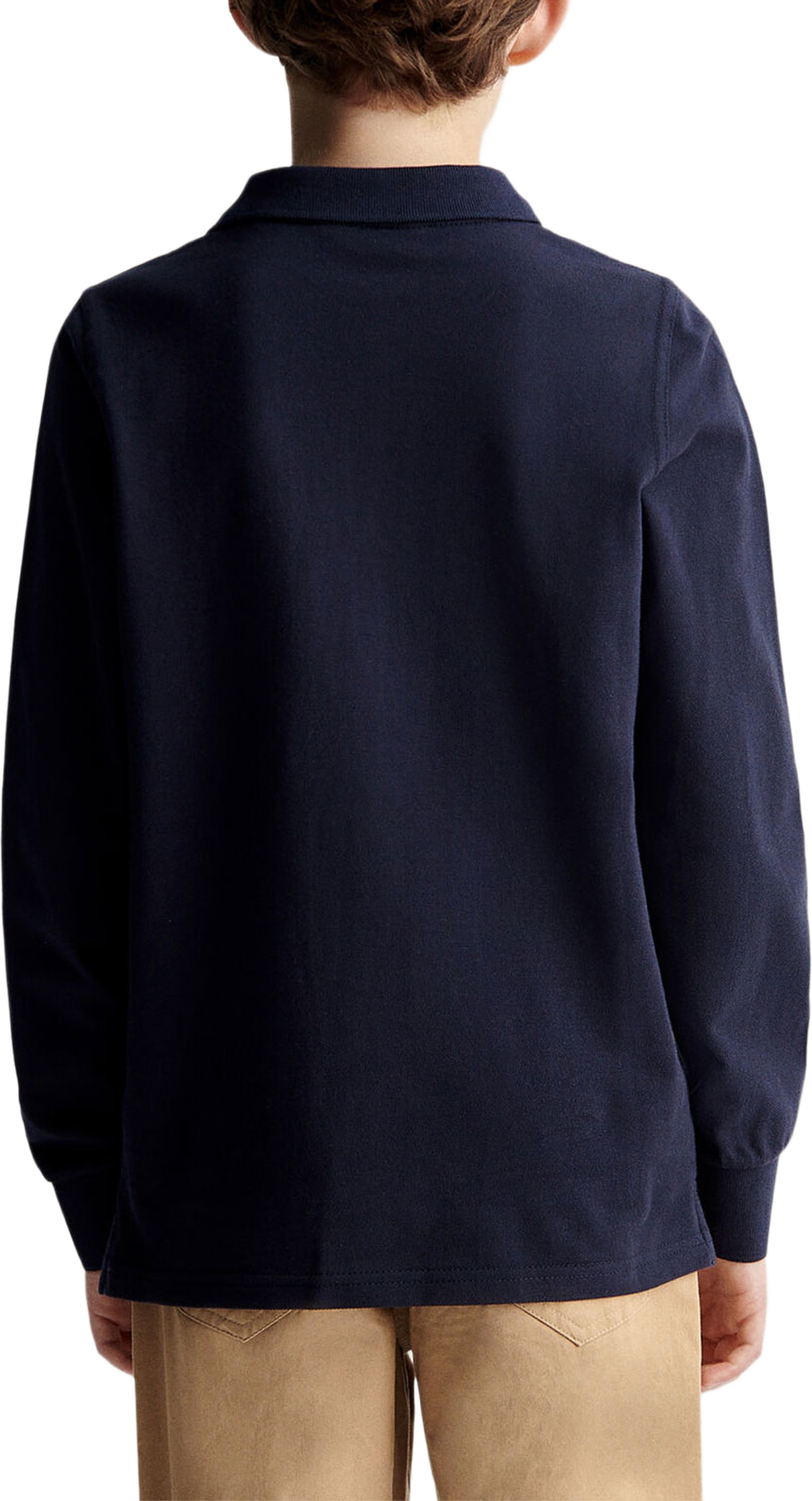 Shirts Shield LS Pique Polo Shirt, från GANT, i färgen Evening Blue. Klicka för att öppna bilden i stort format