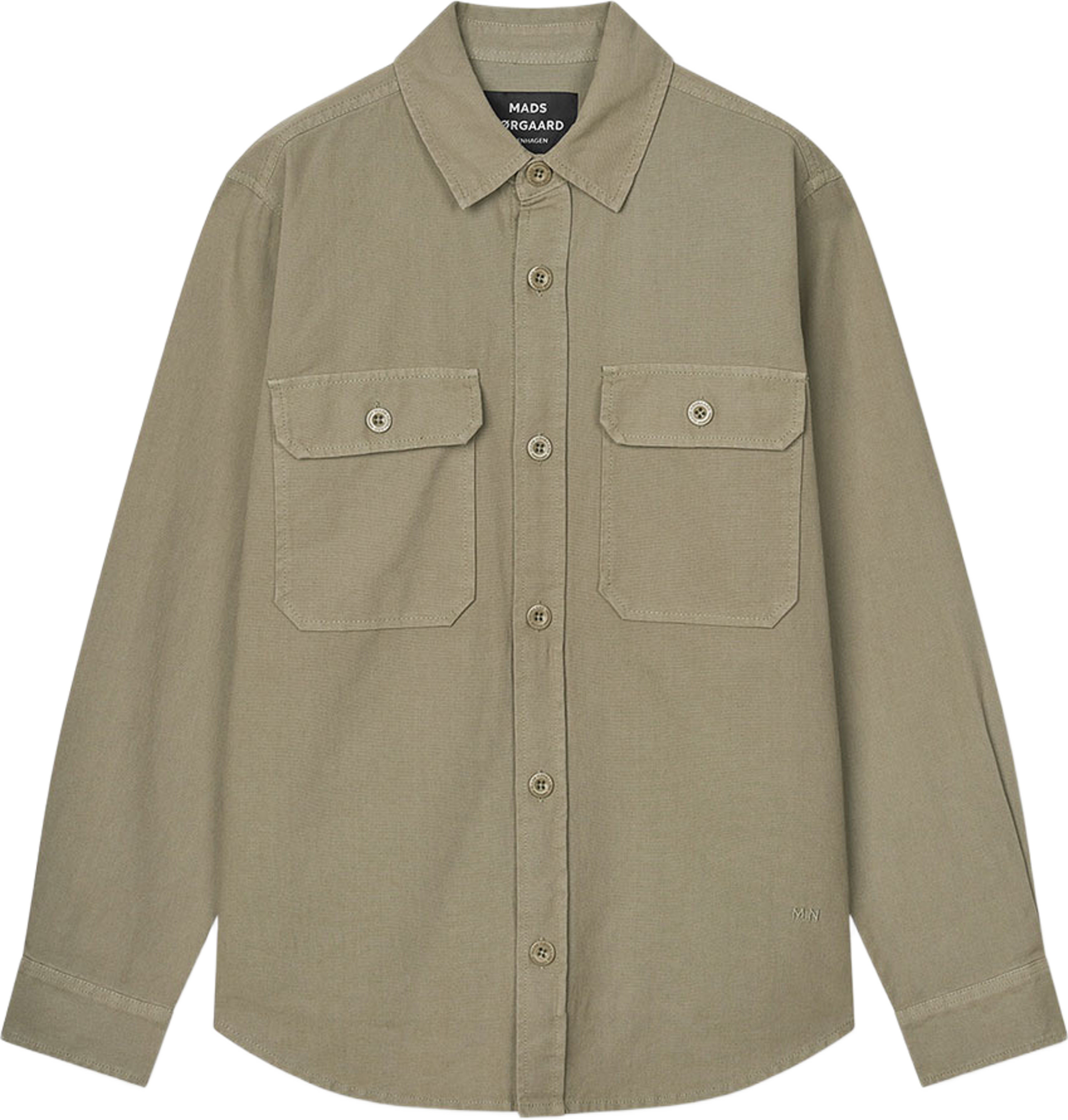 Dyed Canvas Skyler Shirt FAV Shirt, från Mads Nørgaard, i färgen Overland Trek. Klicka för att öppna bilden i stort format