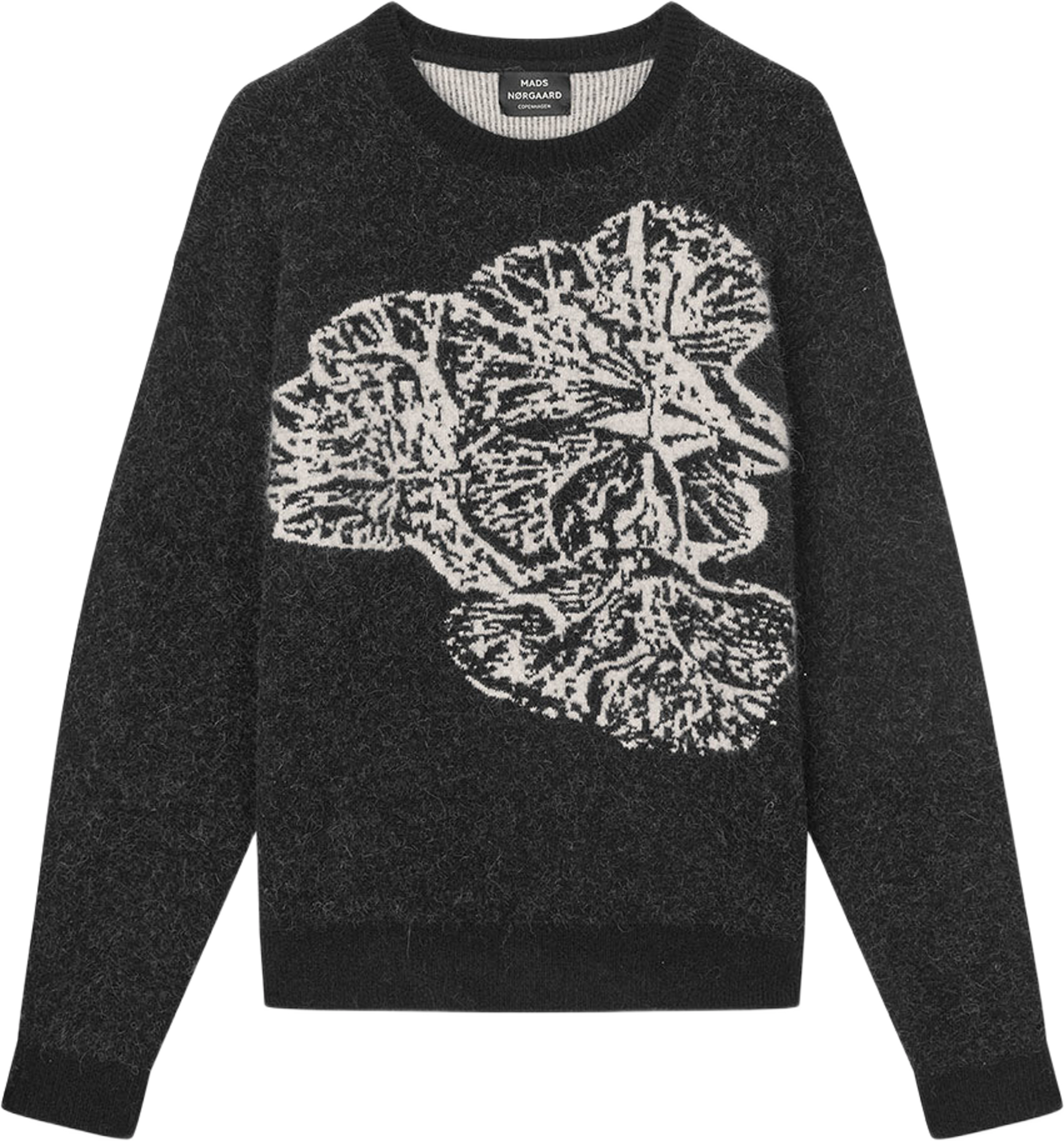 Alpaca Wool Vilhelm Flower Knitwear, från Mads Nørgaard, i färgen Black. Klicka för att öppna bilden i stort format