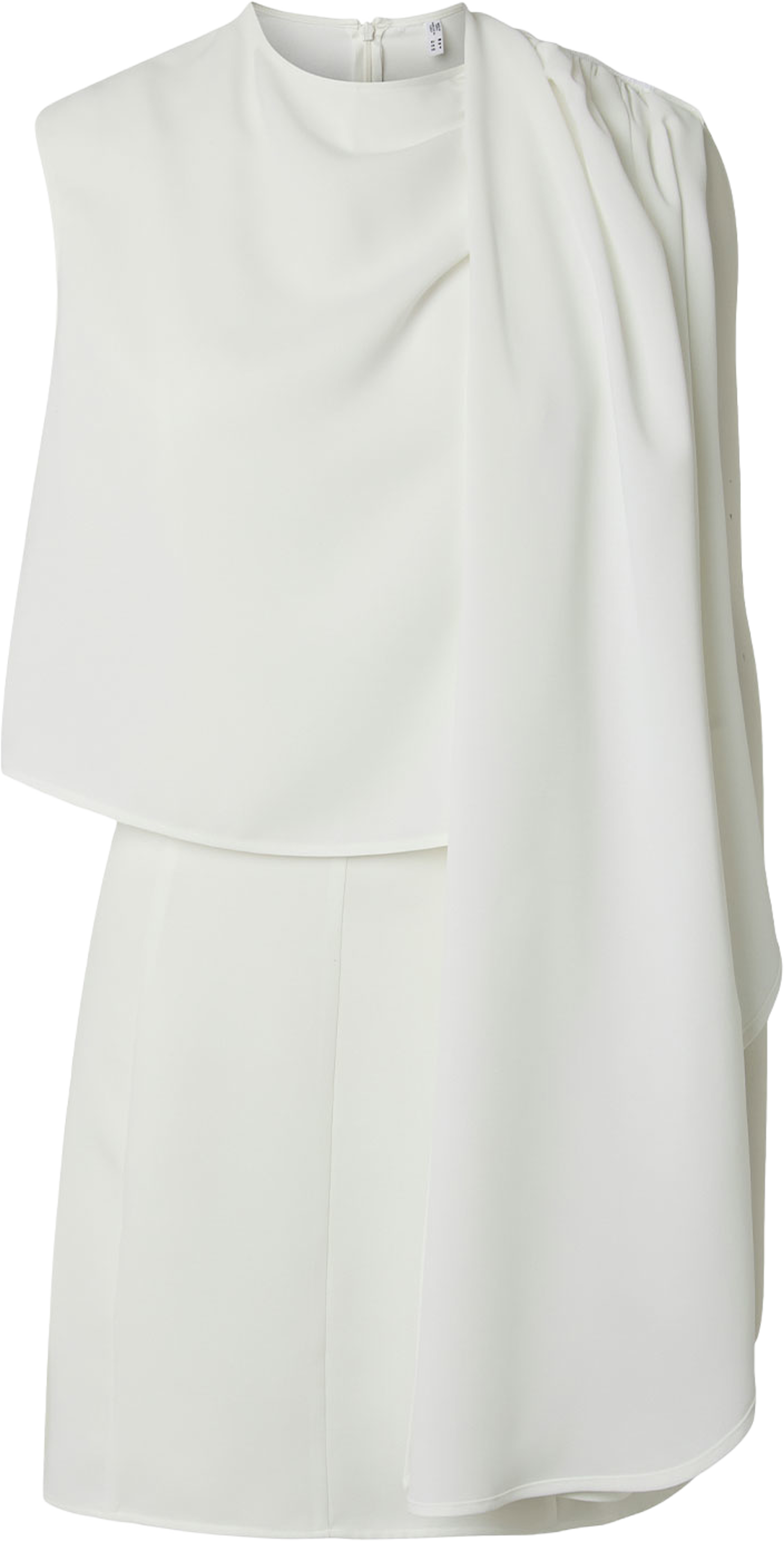 Yasrosetta Short Cape Dress, från YAS, i färgen Star White. Klicka för att öppna bilden i stort format
