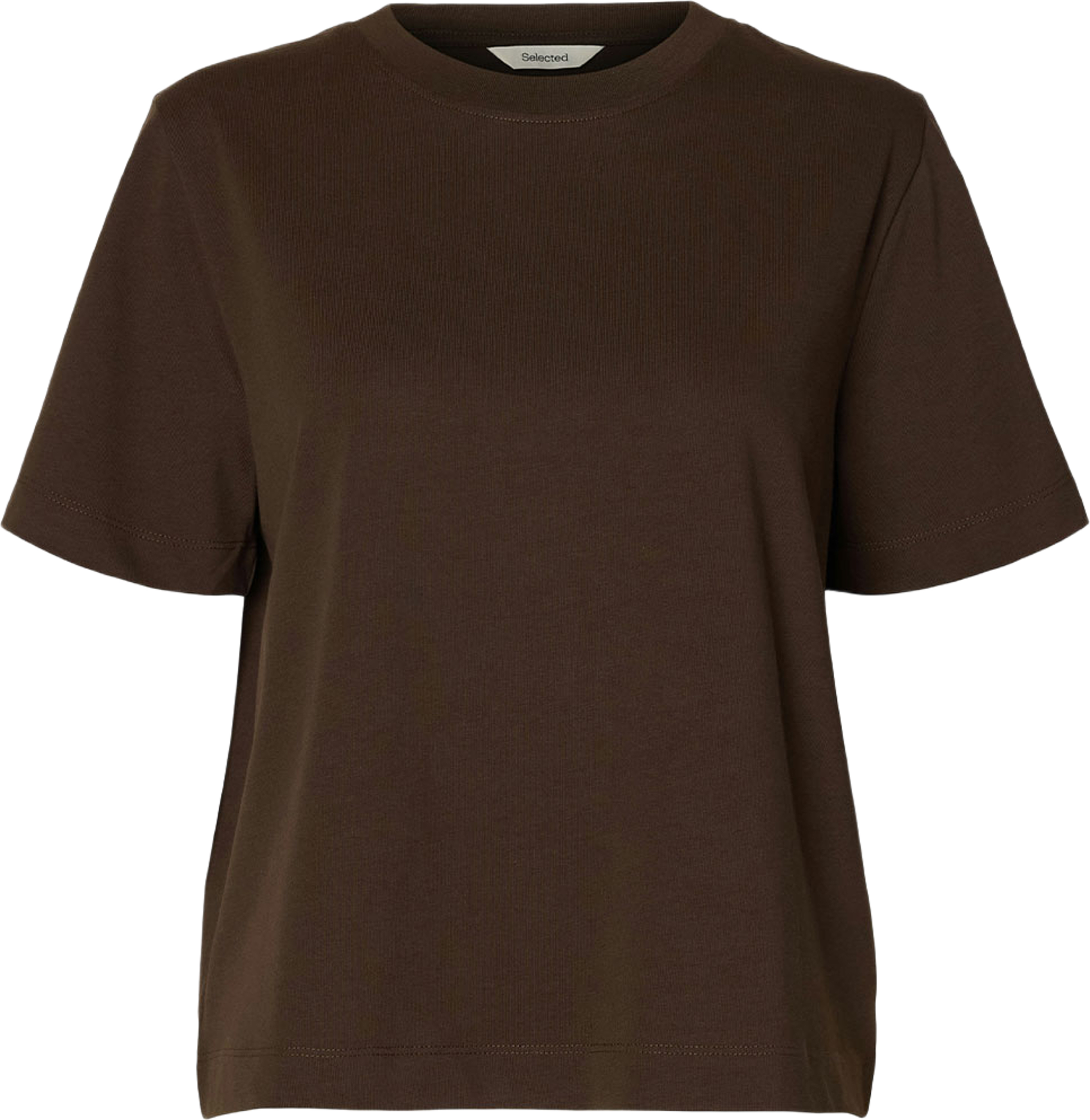 Essential Boxy Tee, från Selected, i färgen Delicioso. Klicka för att öppna bilden i stort format