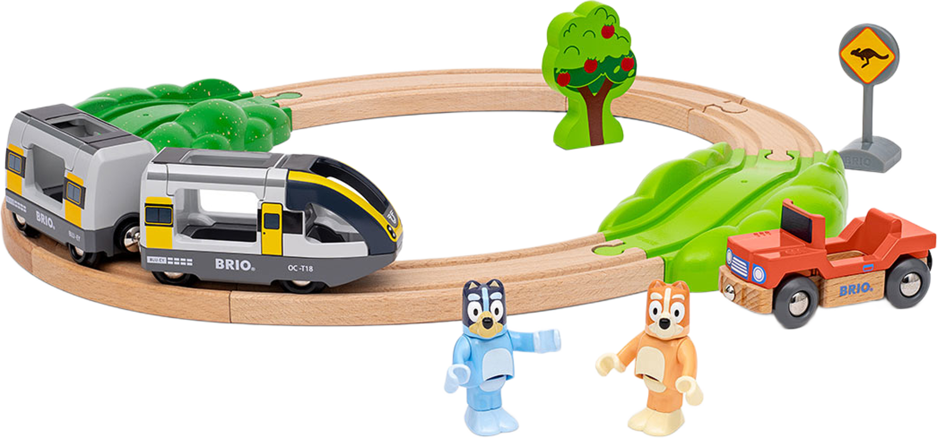 Bluey Train Set, från Brio, i färgen Mixed. Klicka för att öppna bilden i stort format