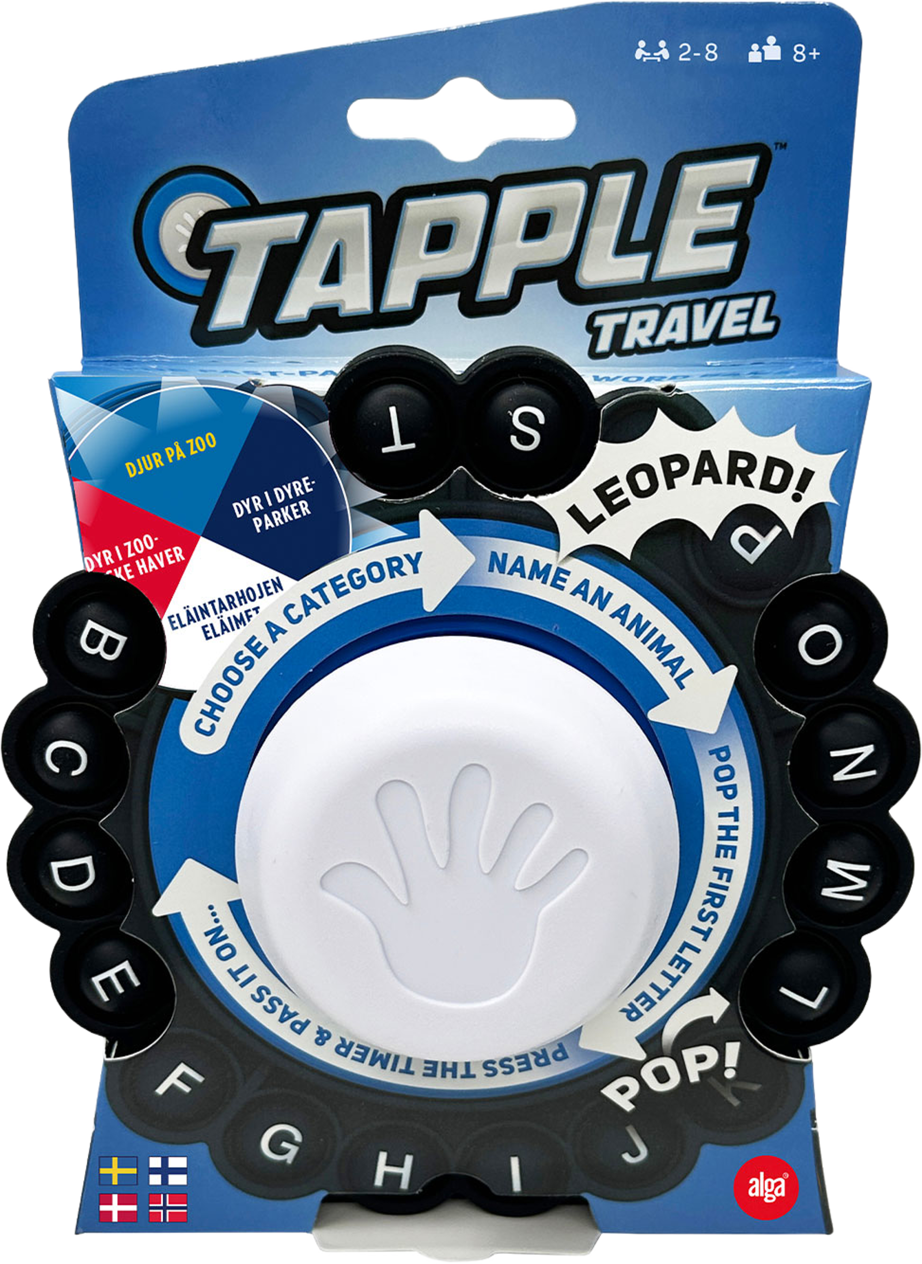 Tapple travel game, från ALGA, i färgen Mixed. Klicka för att öppna bilden i stort format