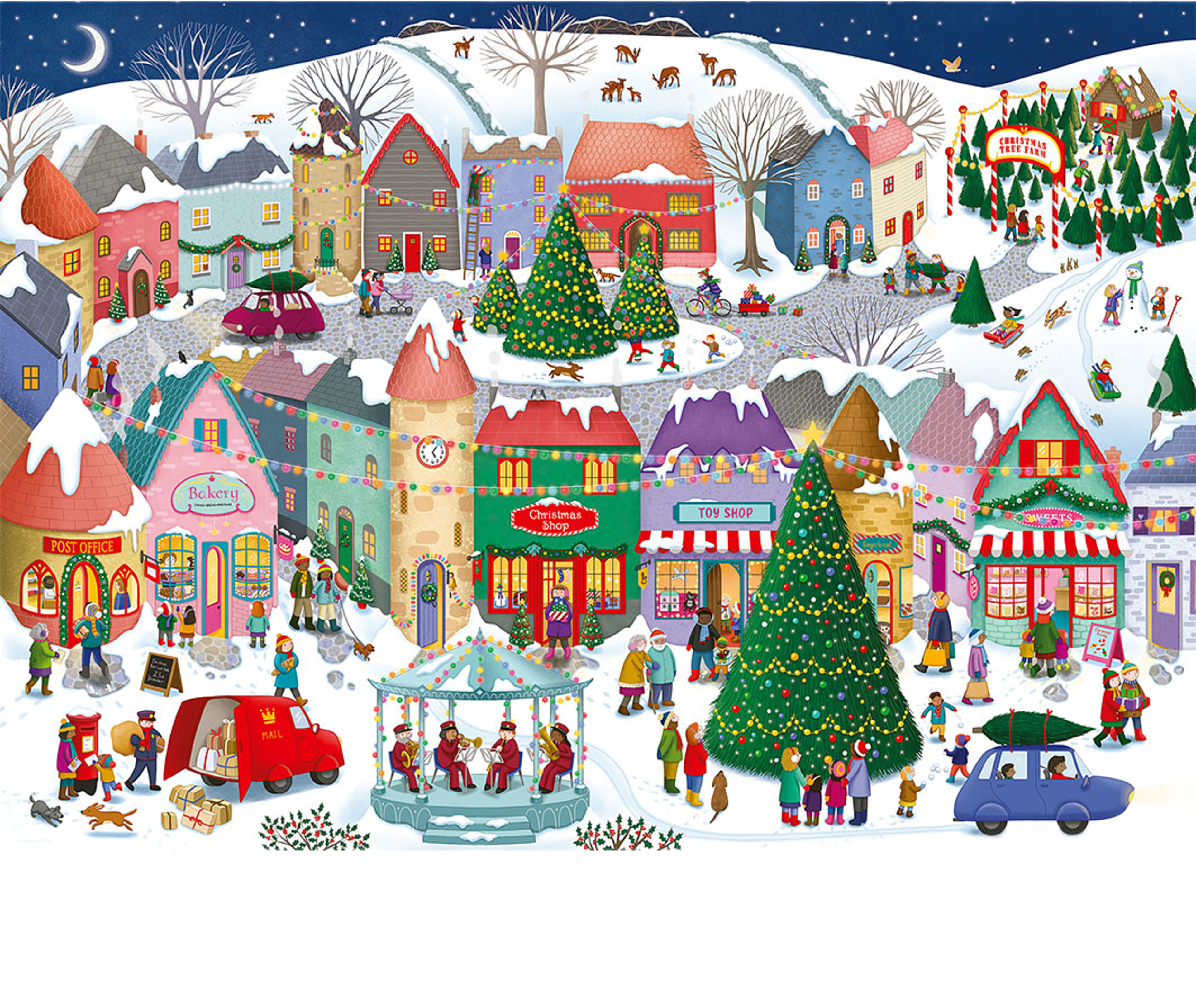Christmas Town 1000p, från RAVENSBURGER, i färgen Mixed. Klicka för att öppna bilden i stort format