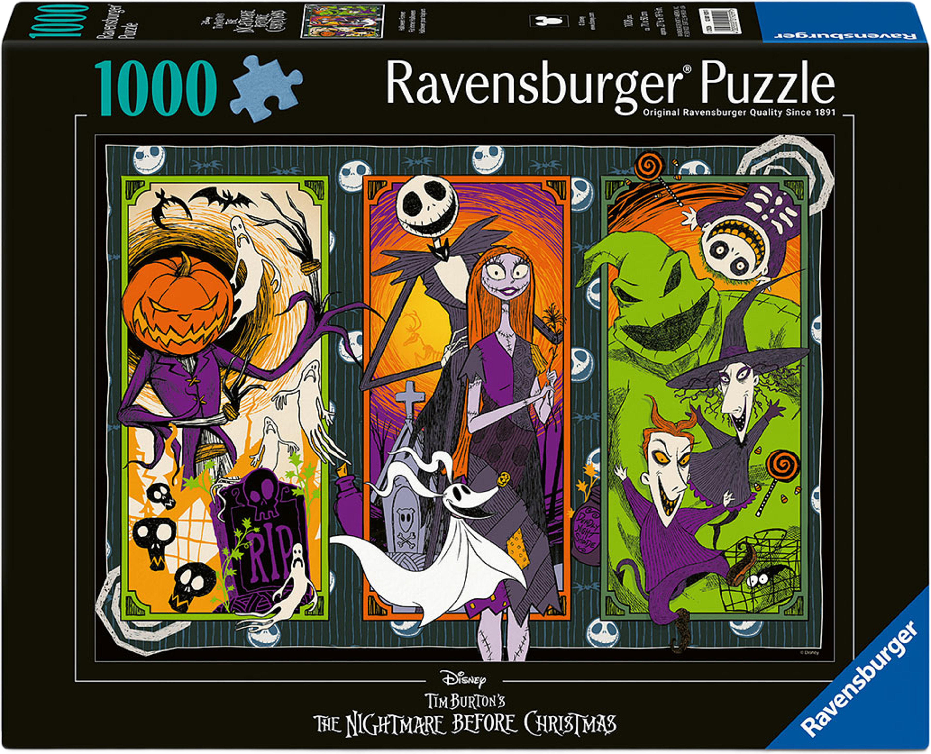 The Nightmare Before Christmas 1000p, från RAVENSBURGER, i färgen Mixed. Klicka för att öppna bilden i stort format