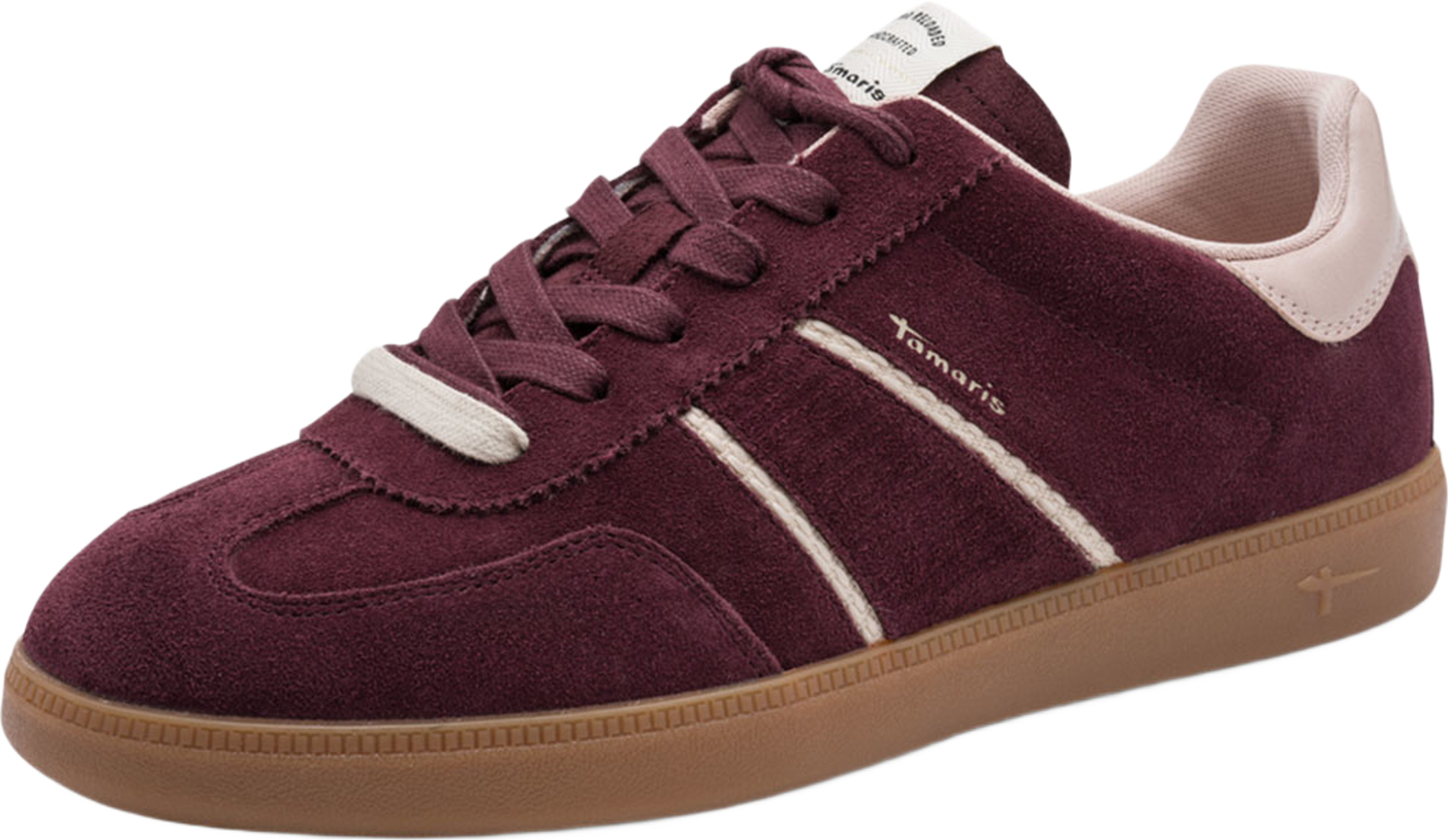 Sneakers, från Tamaris, i färgen Burgundy. Klicka för att öppna bilden i stort format