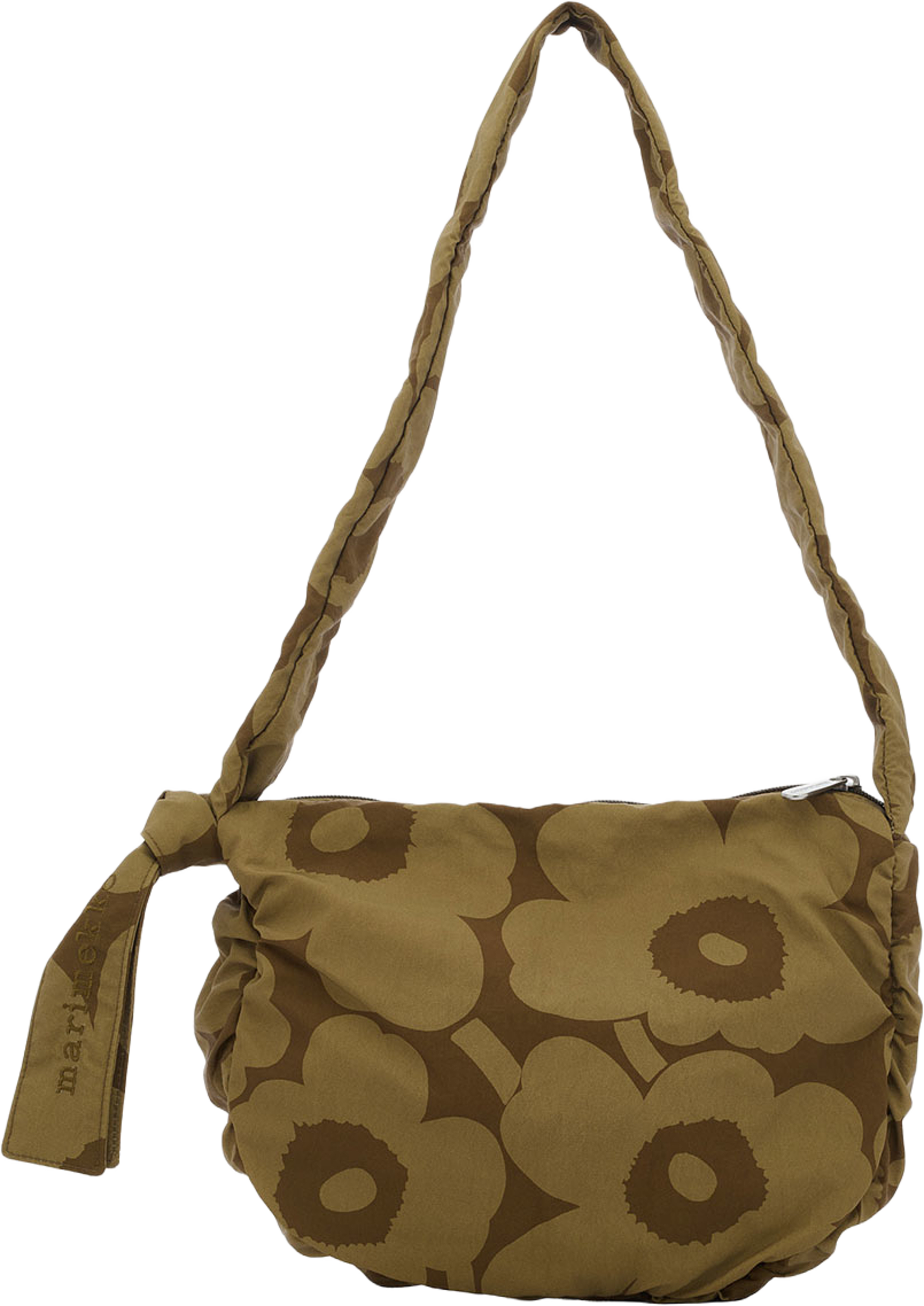Utu M Unikko Shoulder-Bag, från Marimekko, i färgen Olive Green, Khaki Green. Klicka för att öppna bilden i stort format