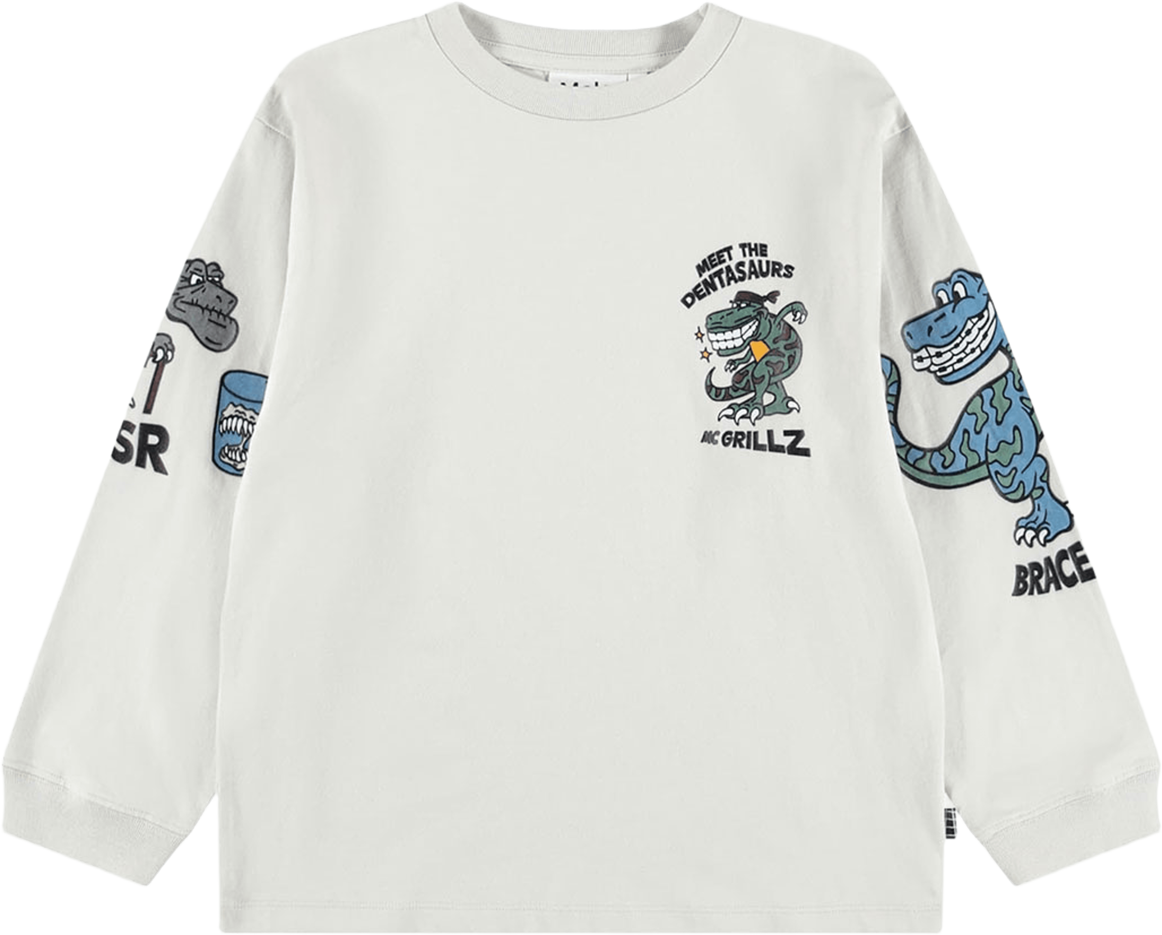 Rube T-shirt, från Molo, i färgen Dentasaurs. Klicka för att öppna bilden i stort format