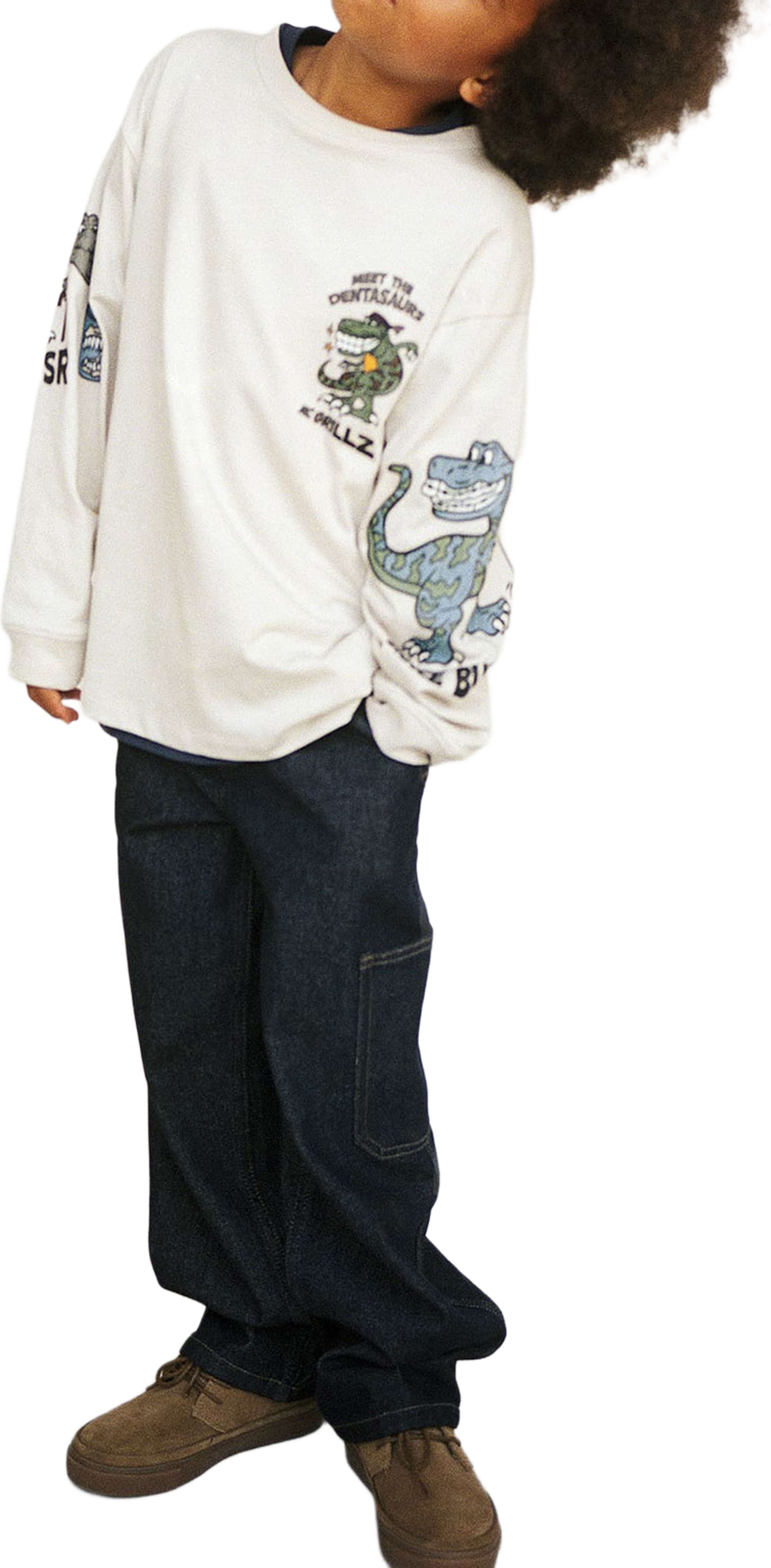 Rube T-shirt, från Molo, i färgen Dentasaurs. Klicka för att öppna bilden i stort format