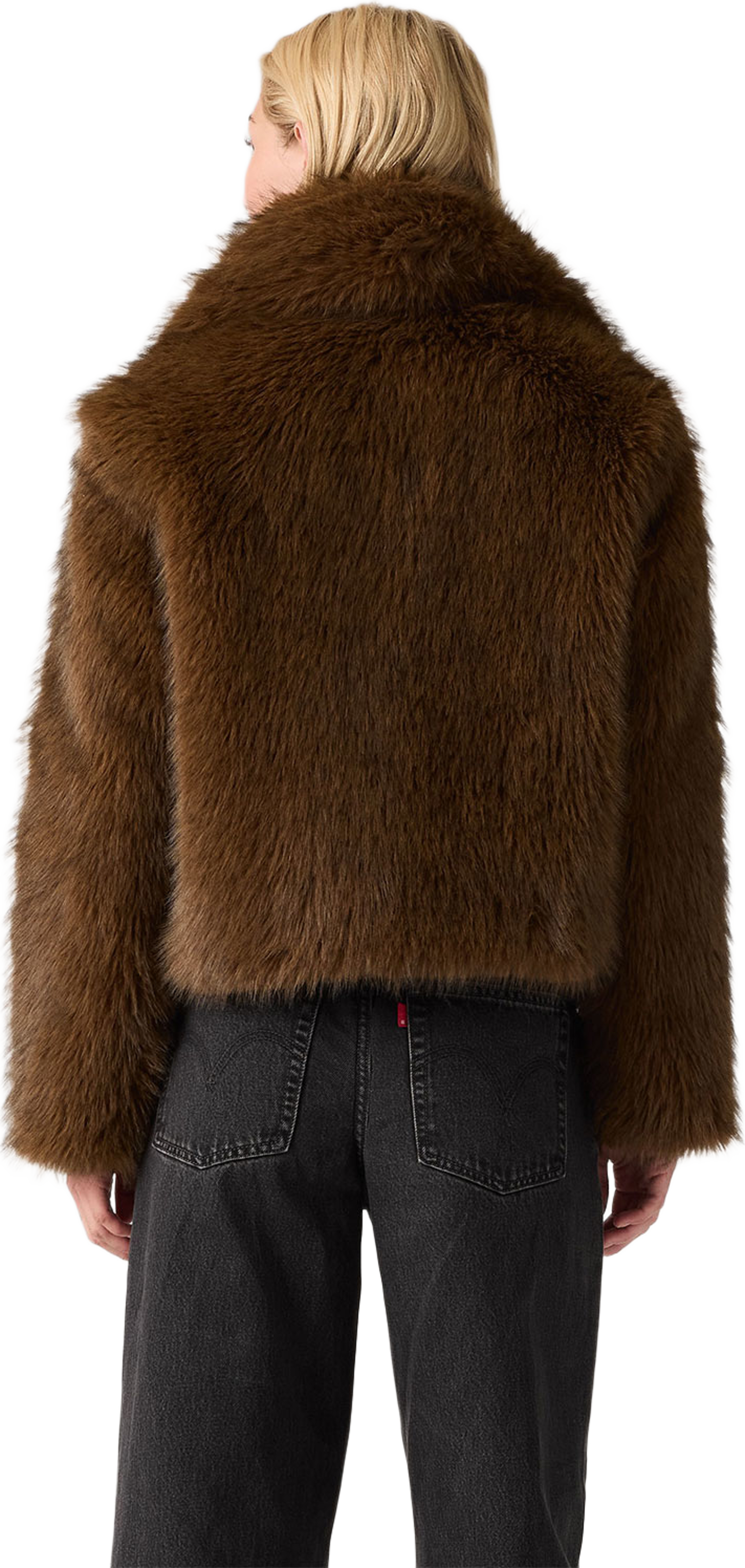 Laney Faux Fur Jacket, från Levi's, i färgen Browns. Klicka för att öppna bilden i stort format