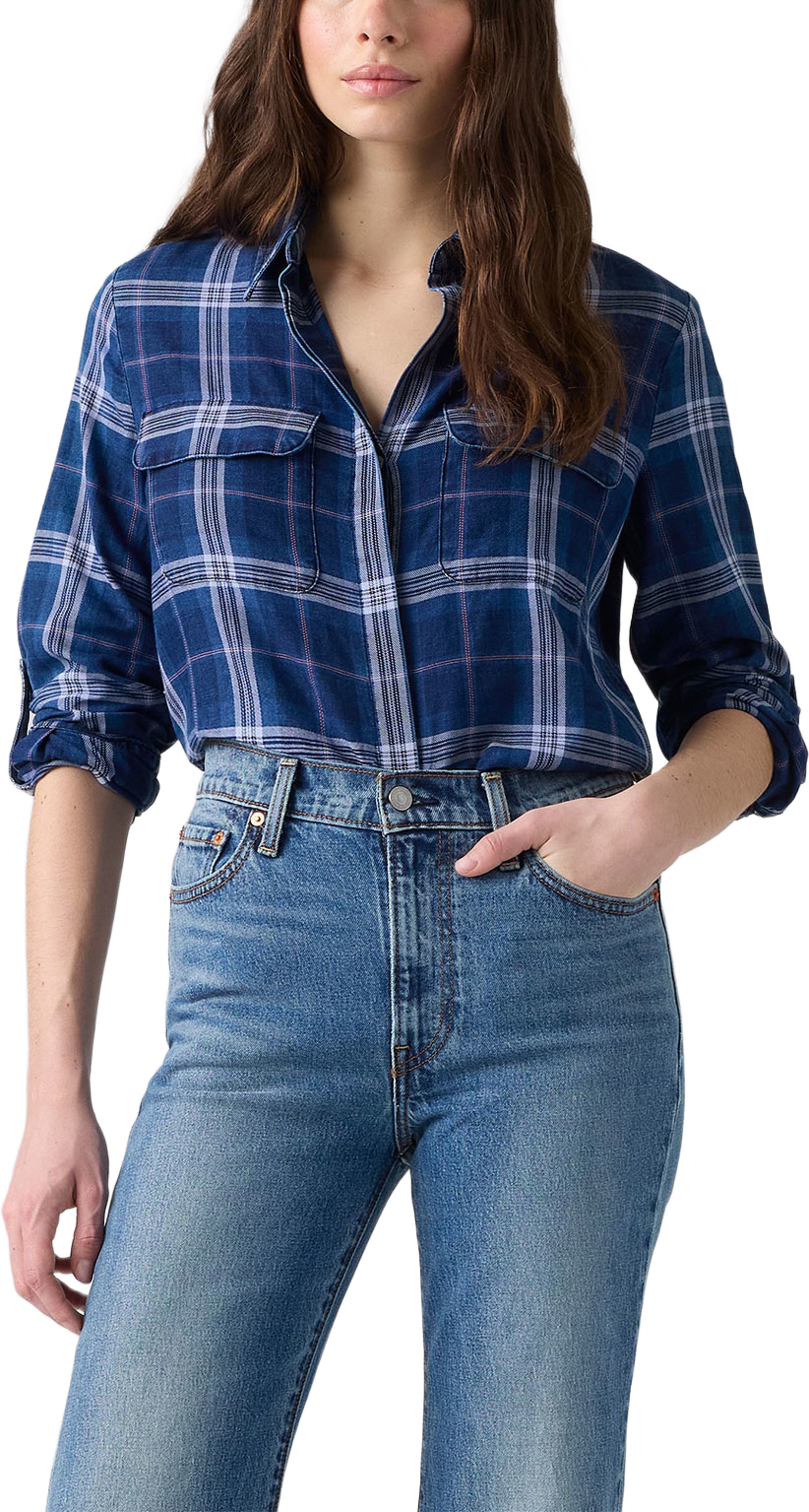 Elaine Utility Shirt, från Levi's, i färgen Blues. Klicka för att öppna bilden i stort format