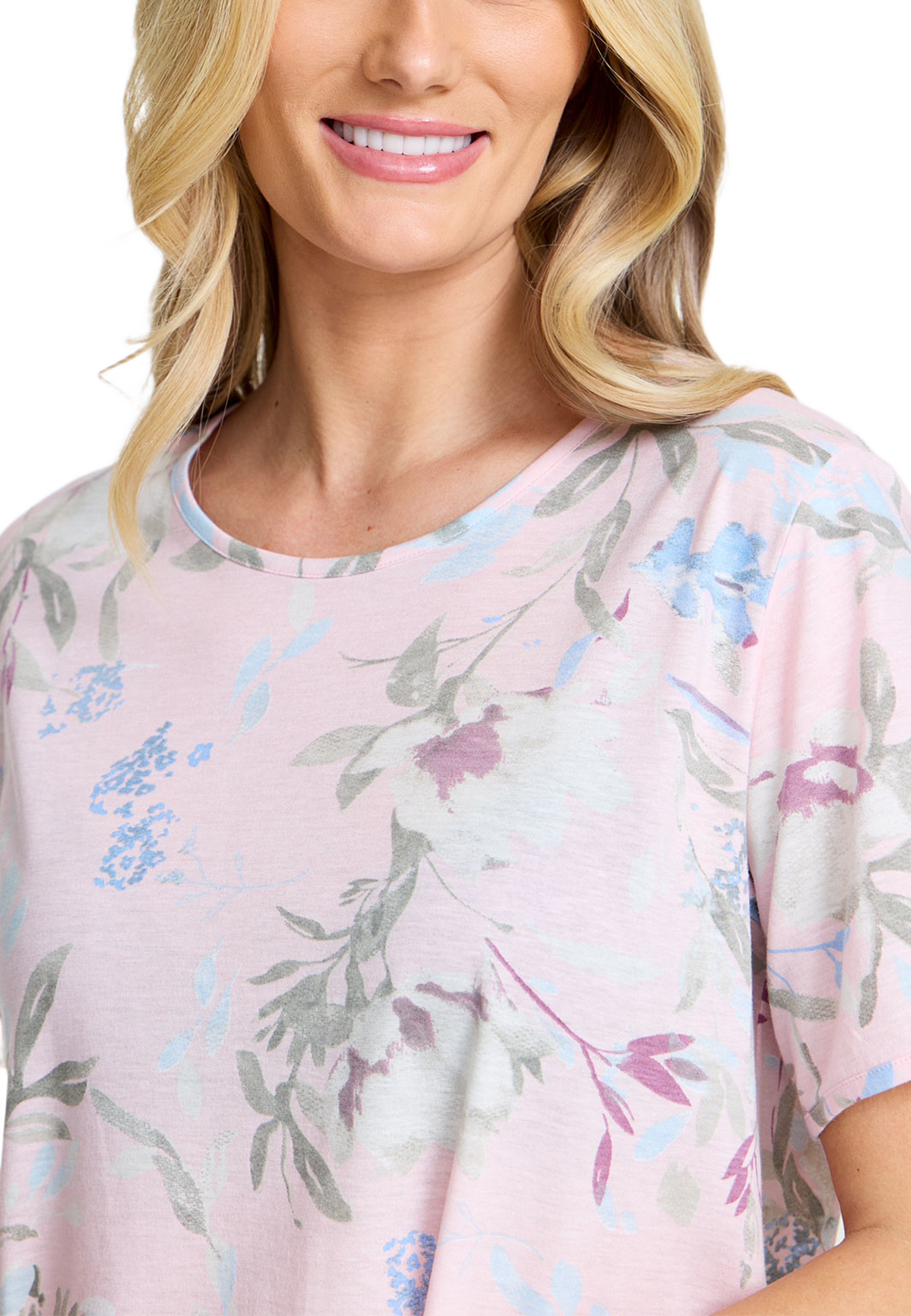 Nattlinne Kort Ärm, från Damella, i färgen Pink. Klicka för att öppna bilden i stort format
