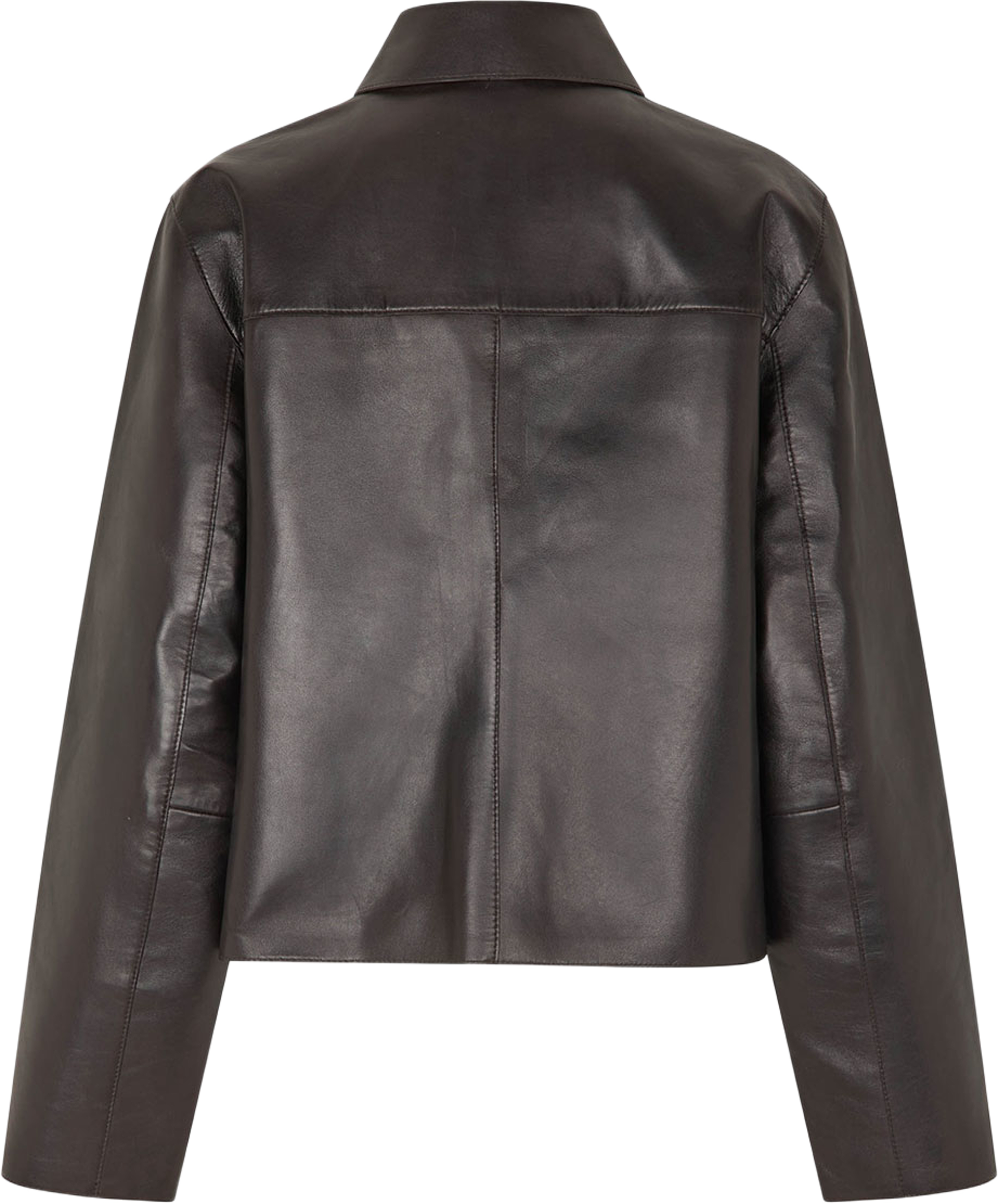 Ezay Leather Jacket, från Second Female, i färgen Demitasse. Klicka för att öppna bilden i stort format