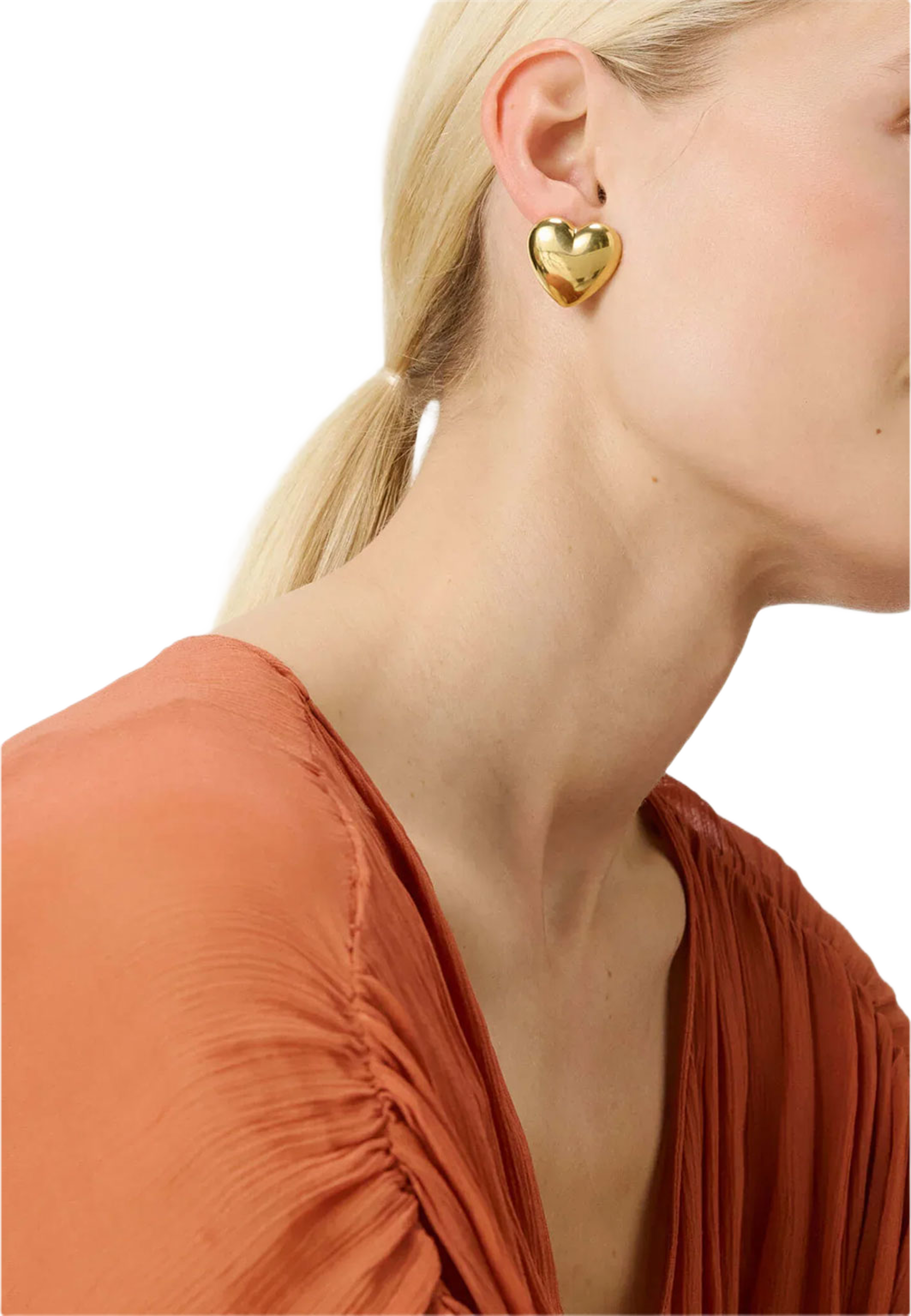 Love Earring, från Vanessa Baroni, i färgen Gold. Klicka för att öppna bilden i stort format