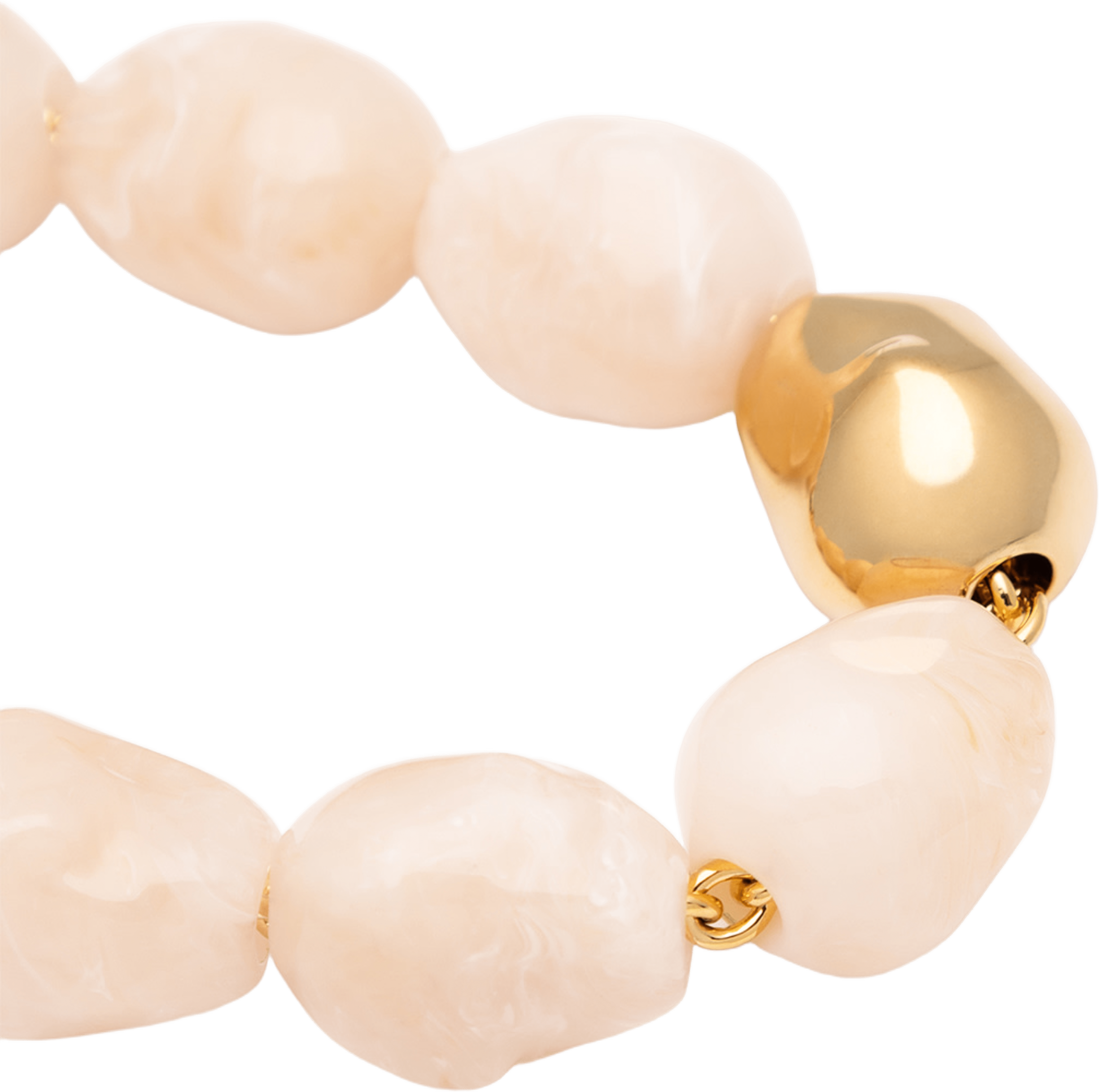 Organic Pearl Bracelet, från Vanessa Baroni, i färgen Latte Marble. Klicka för att öppna bilden i stort format