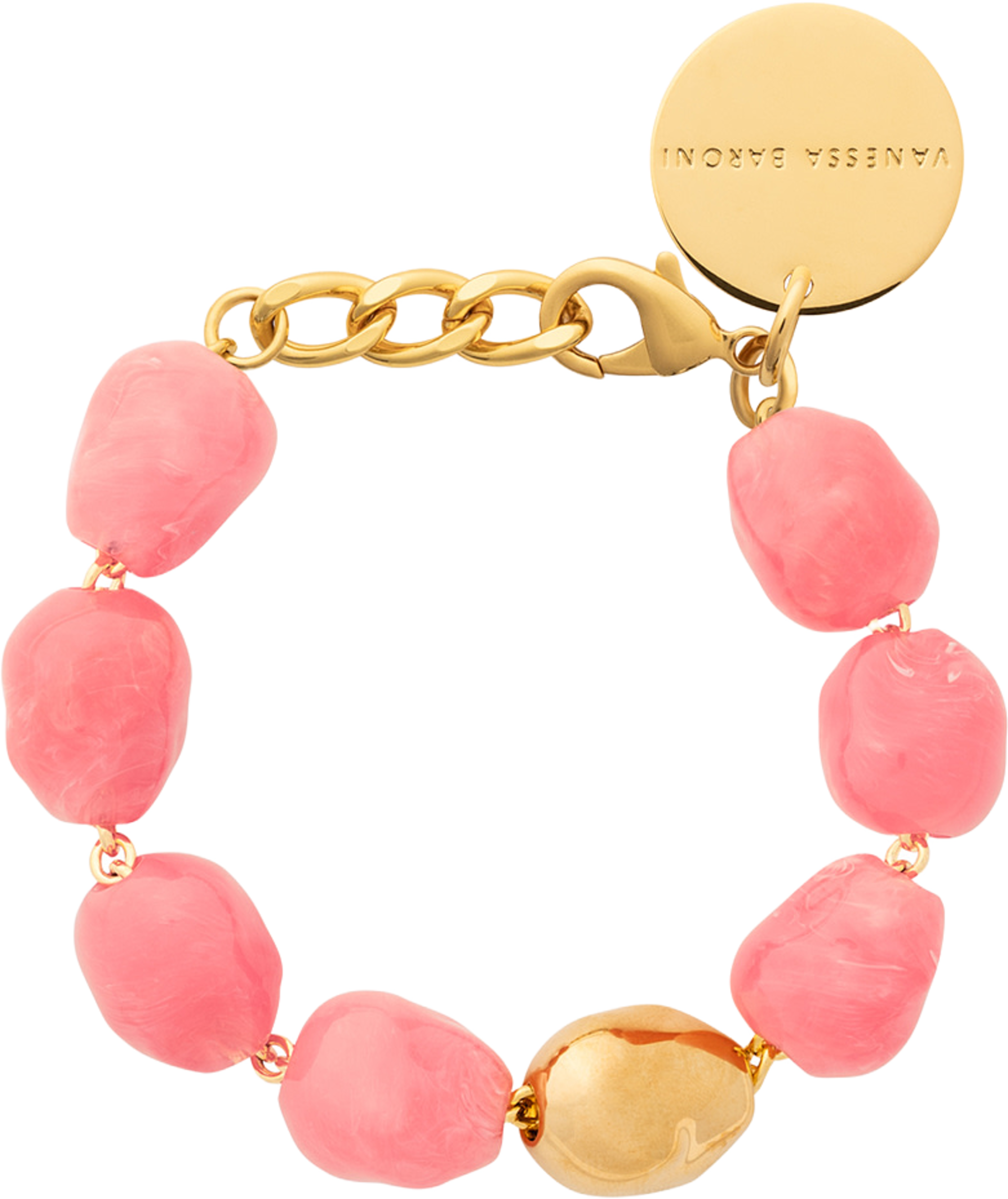 Organic Pearl Bracelet, från Vanessa Baroni, i färgen Watermelon Marble. Klicka för att öppna bilden i stort format