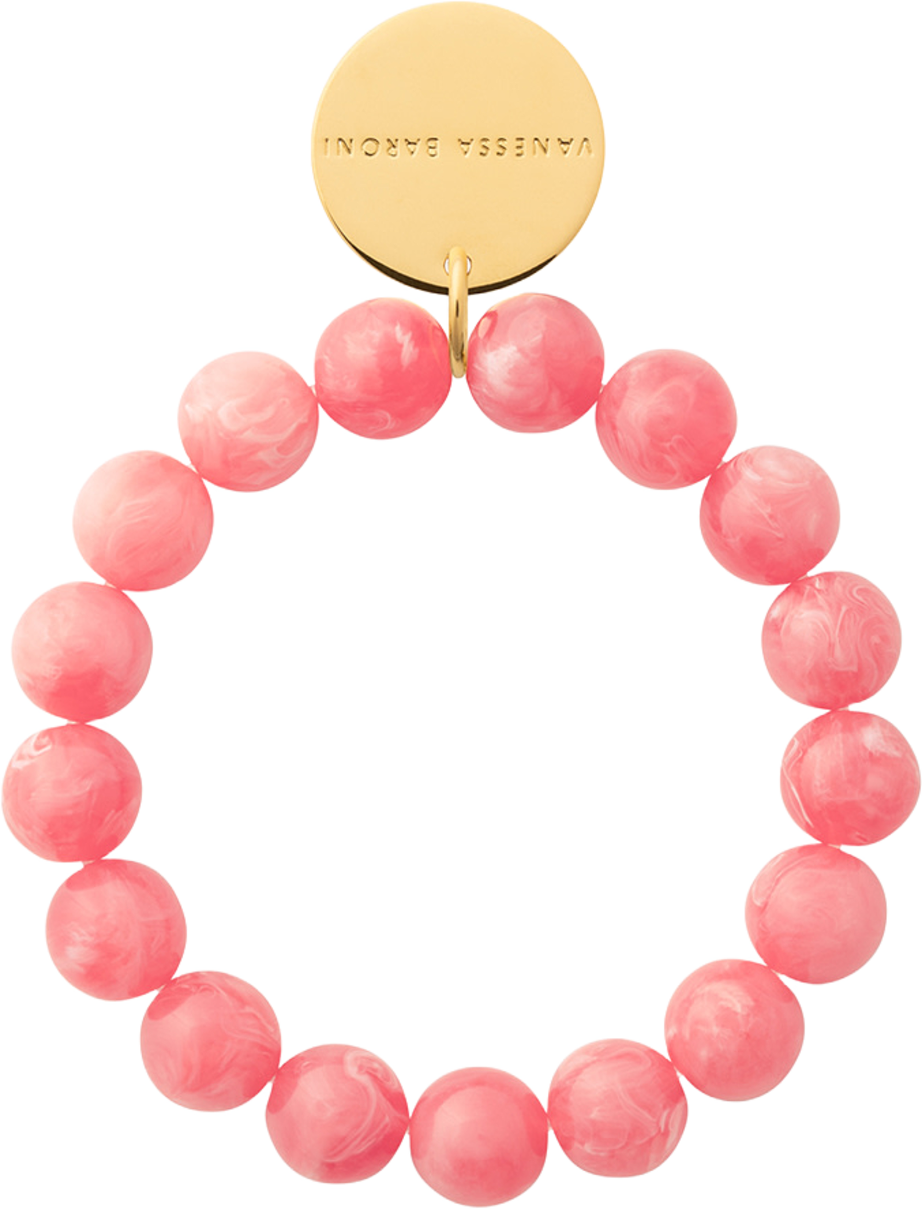 Mini Beads Flex Bracelet, från Vanessa Baroni, i färgen Watermelon Marble. Klicka för att öppna bilden i stort format