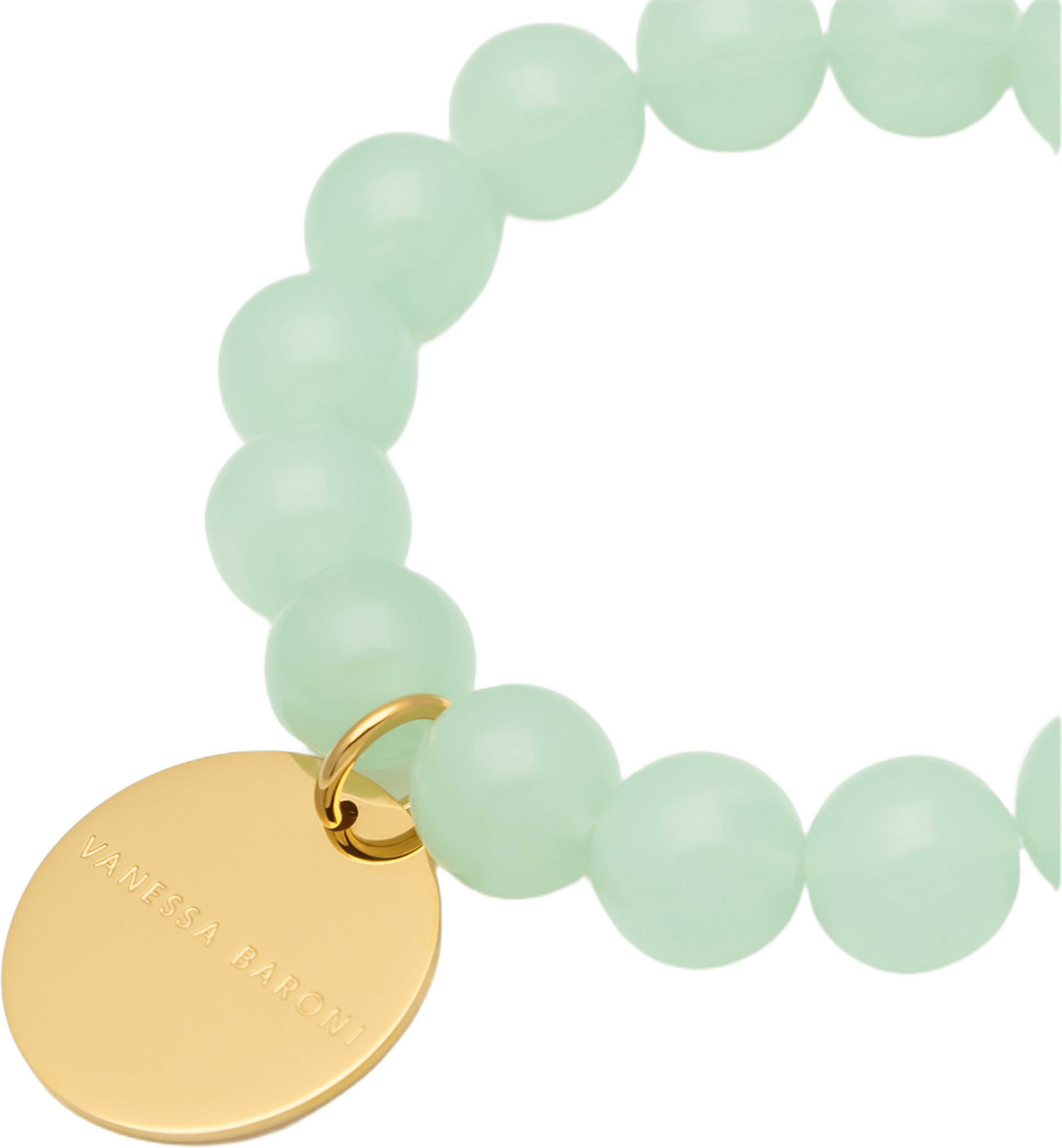 Mini Beads Flex Bracelet, från Vanessa Baroni, i färgen Opaline Mint. Klicka för att öppna bilden i stort format