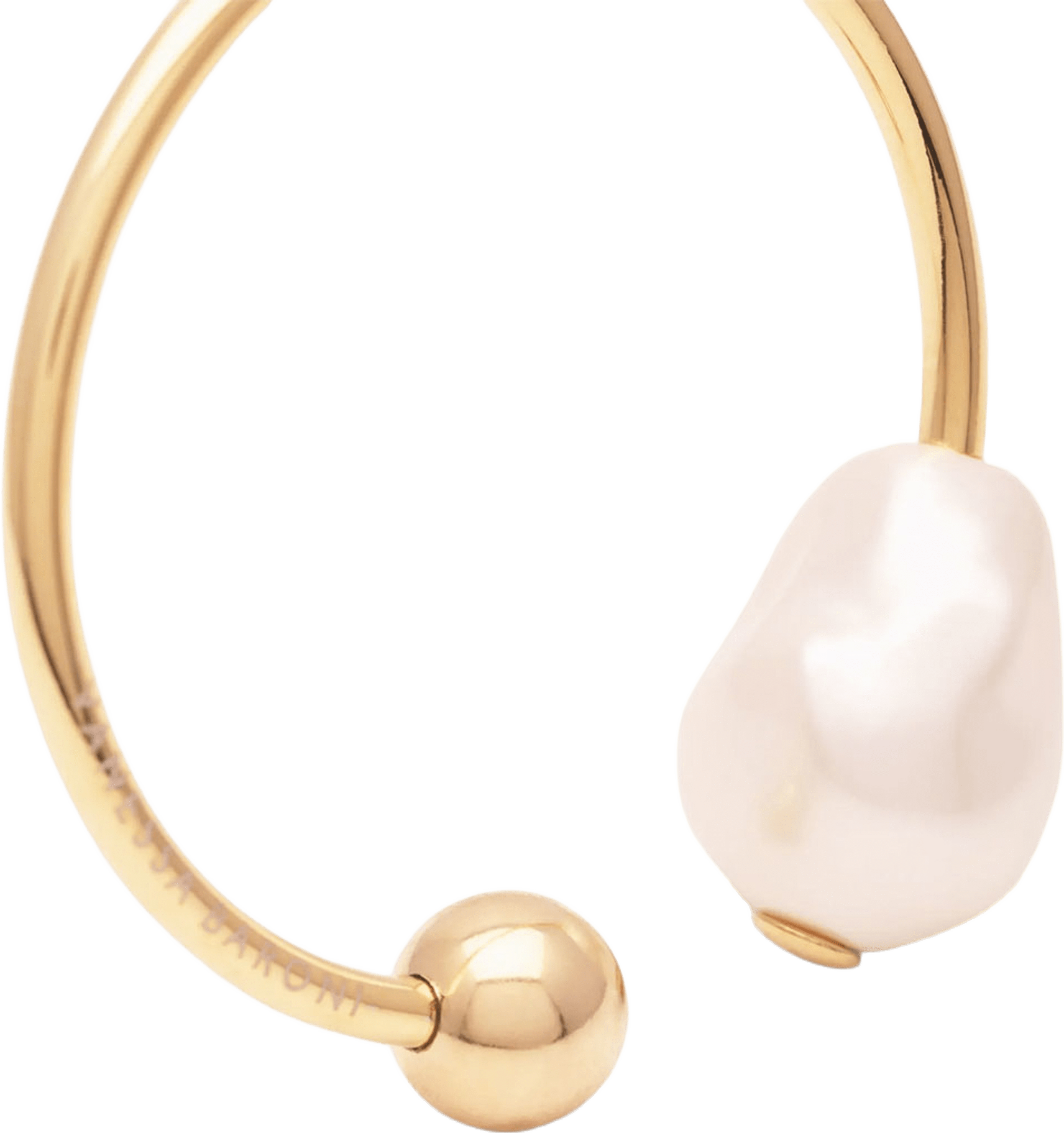 Pearl Bangle, från Vanessa Baroni, i färgen Gold. Klicka för att öppna bilden i stort format