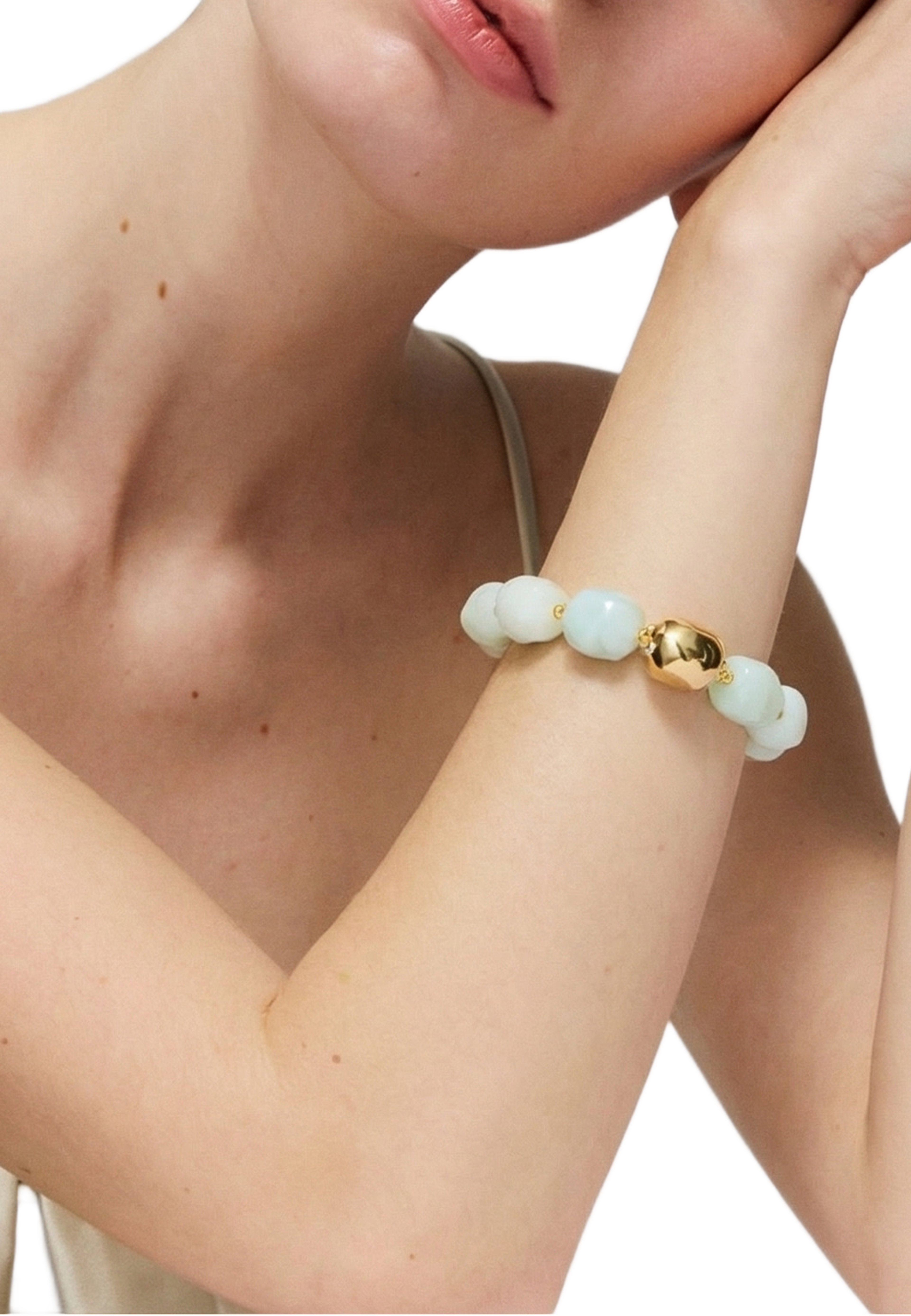 Organic Pearl Bracelet, från Vanessa Baroni, i färgen Cloud Marble. Klicka för att öppna bilden i stort format