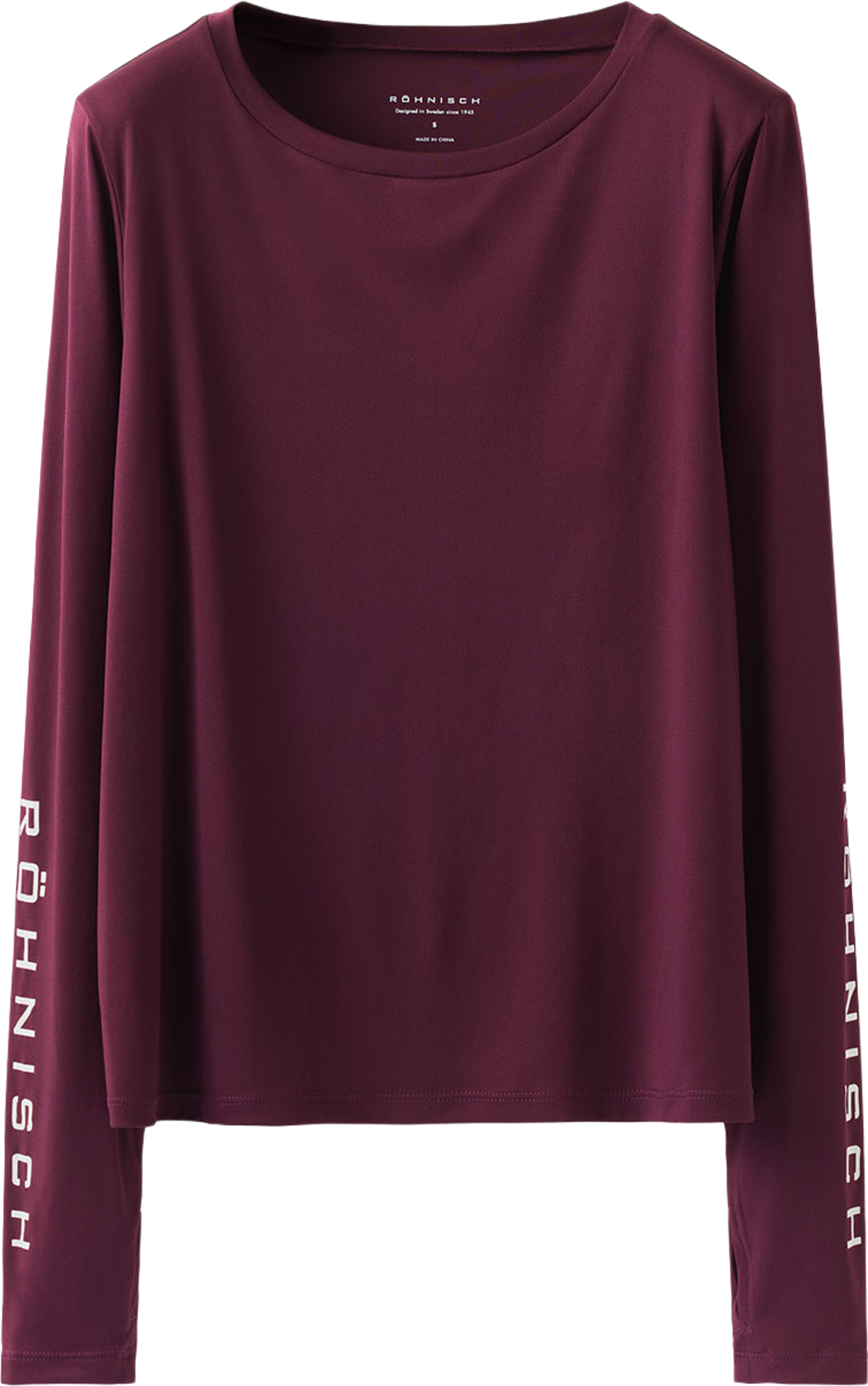 Team Logo Long Sleeve, från Röhnisch, i färgen Winetasting. Klicka för att öppna bilden i stort format