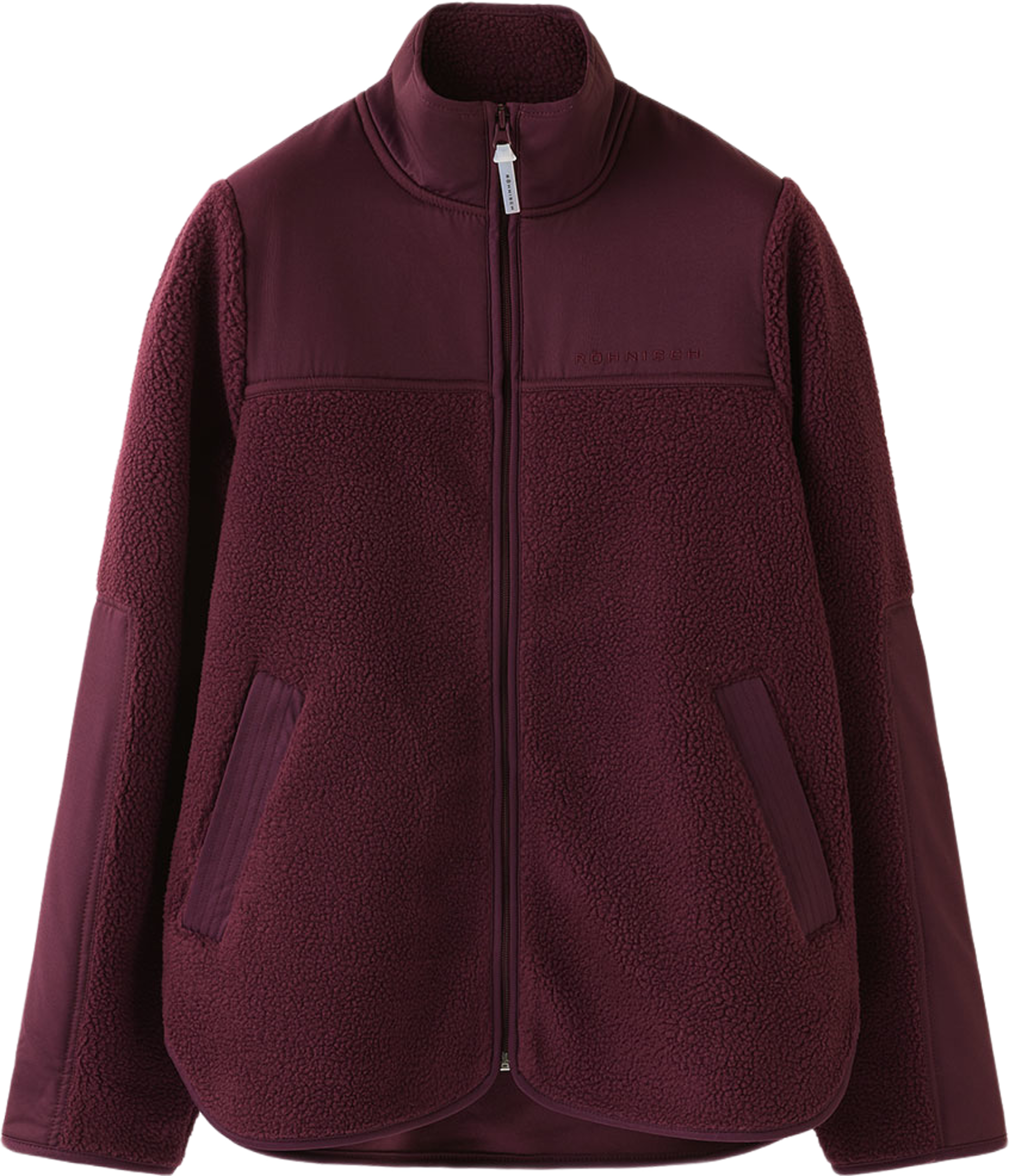 Phoebe Pile Jacket, från Röhnisch, i färgen Winetasting. Klicka för att öppna bilden i stort format