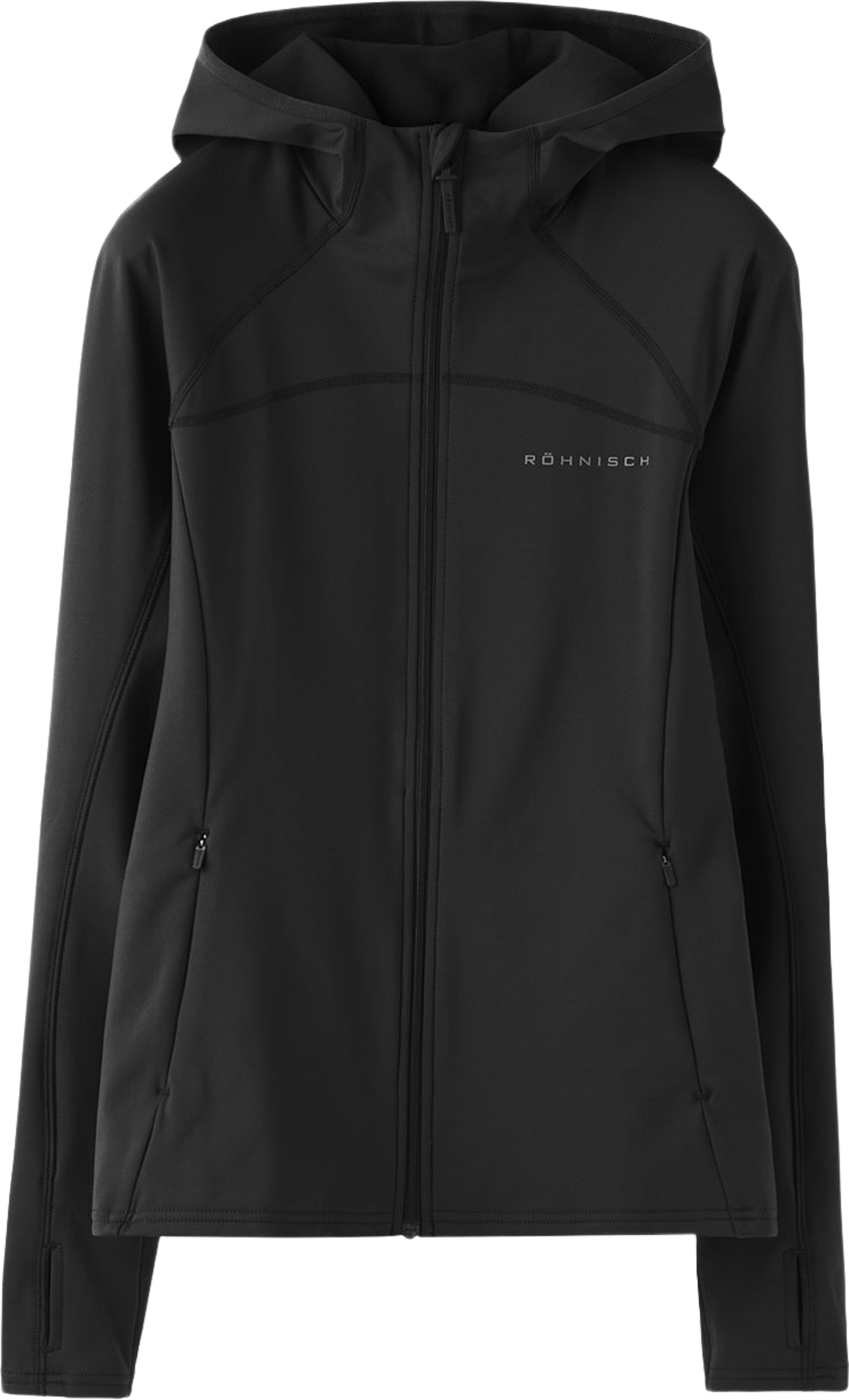 Thermaflow Hood Full Zip, från Röhnisch, i färgen Black. Klicka för att öppna bilden i stort format