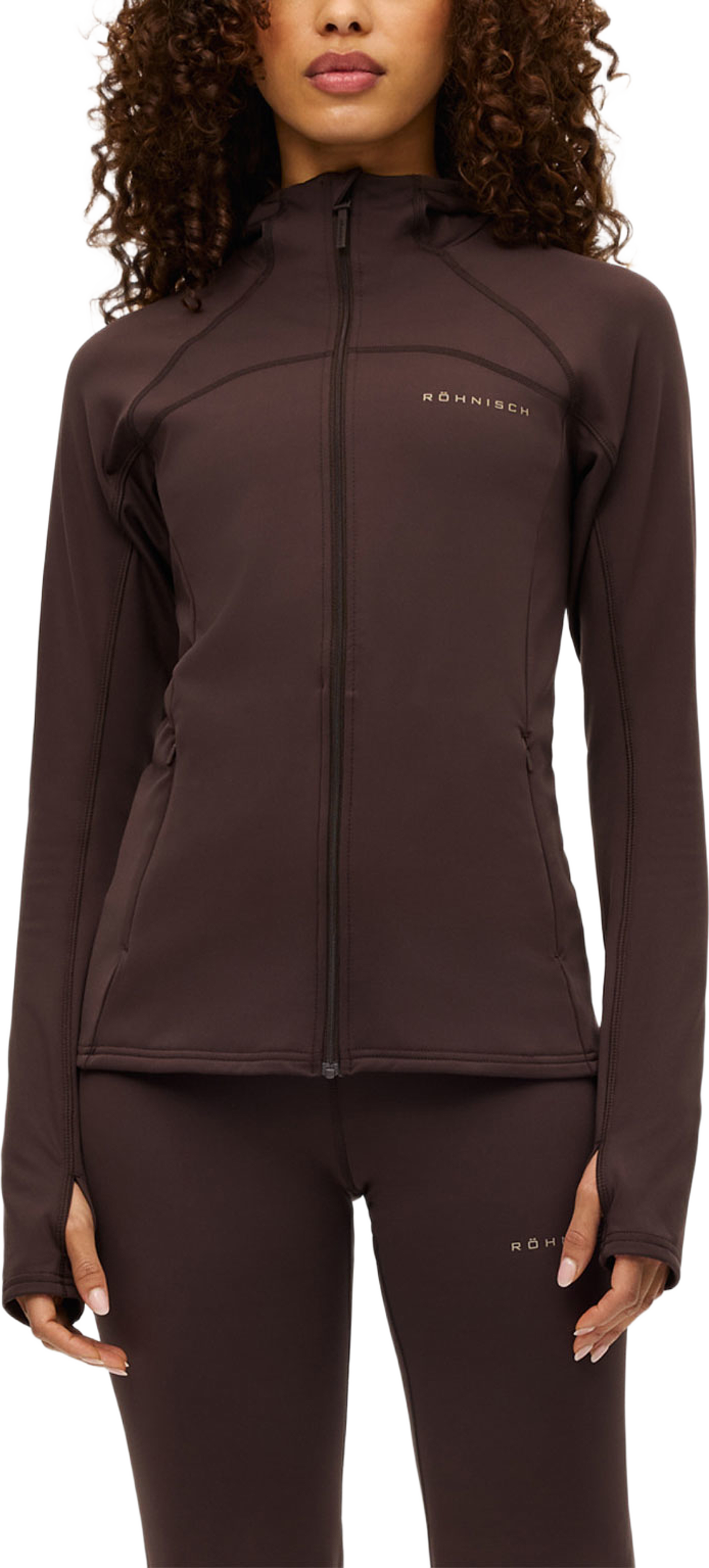 Thermaflow Hood Full Zip, från Röhnisch, i färgen Java. Klicka för att öppna bilden i stort format
