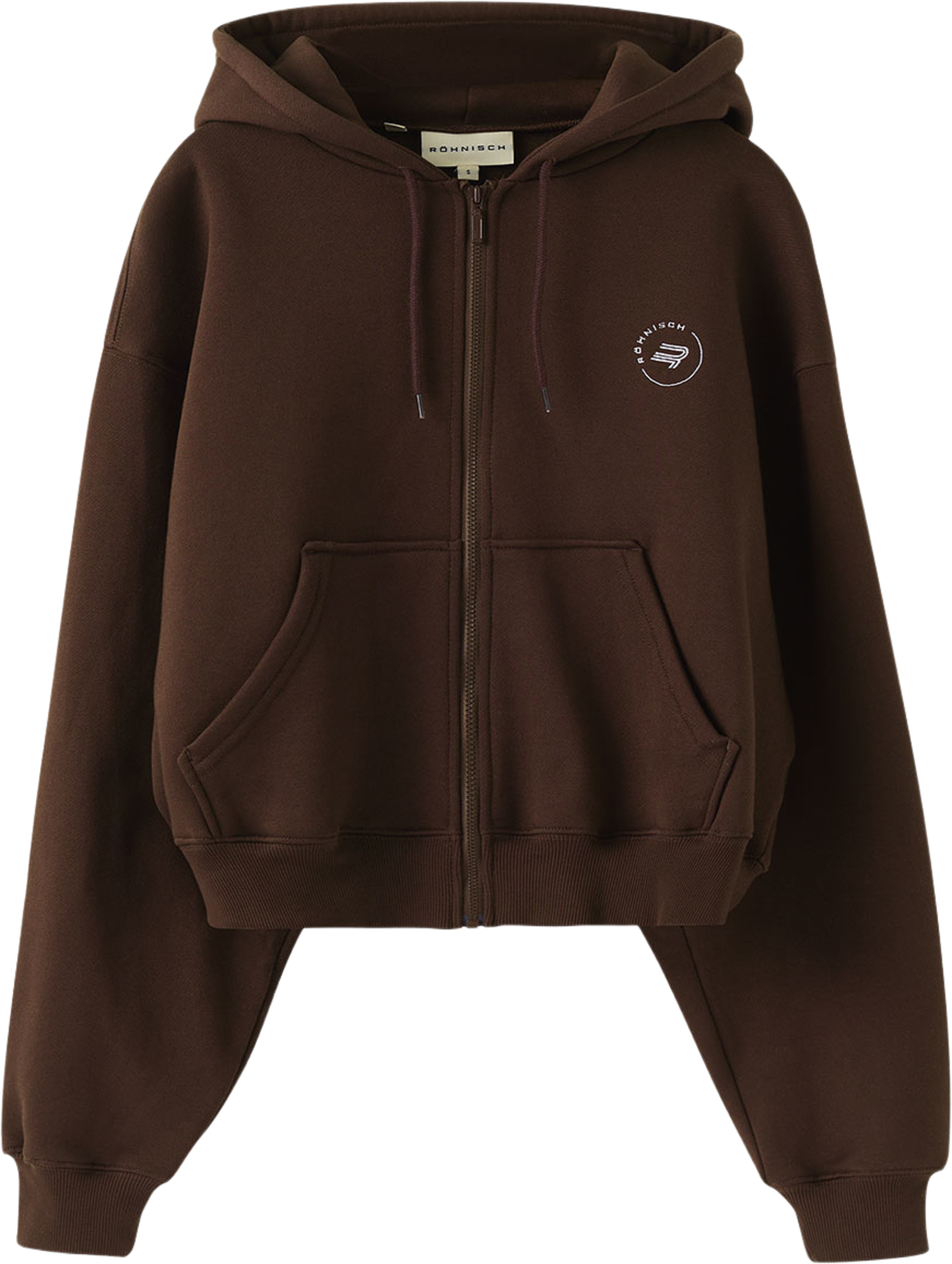 Base Sweat Full Zip Hoodie, från Röhnisch, i färgen Java. Klicka för att öppna bilden i stort format