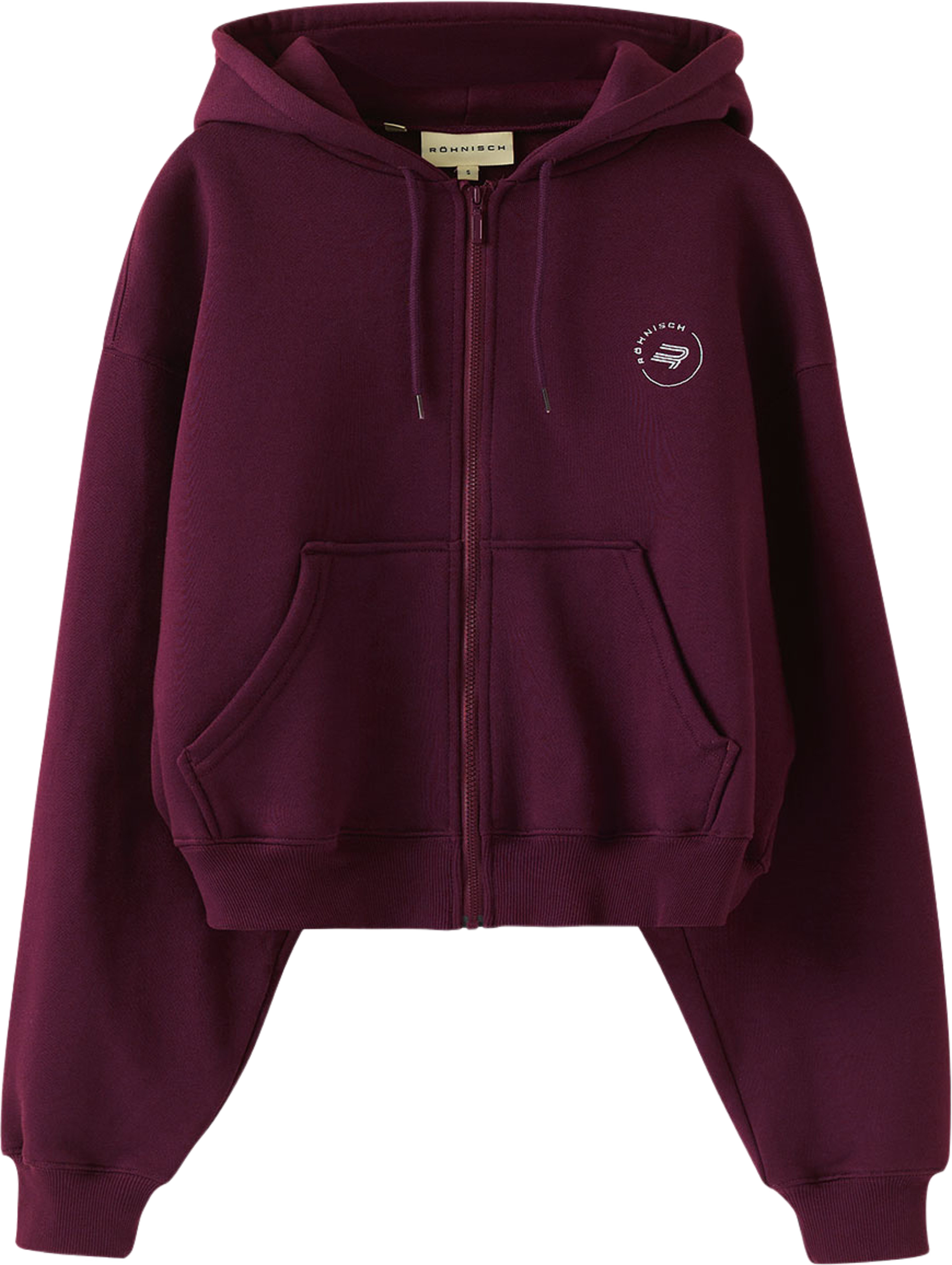 Base Sweat Full Zip Hoodie, från Röhnisch, i färgen Winetasting. Klicka för att öppna bilden i stort format
