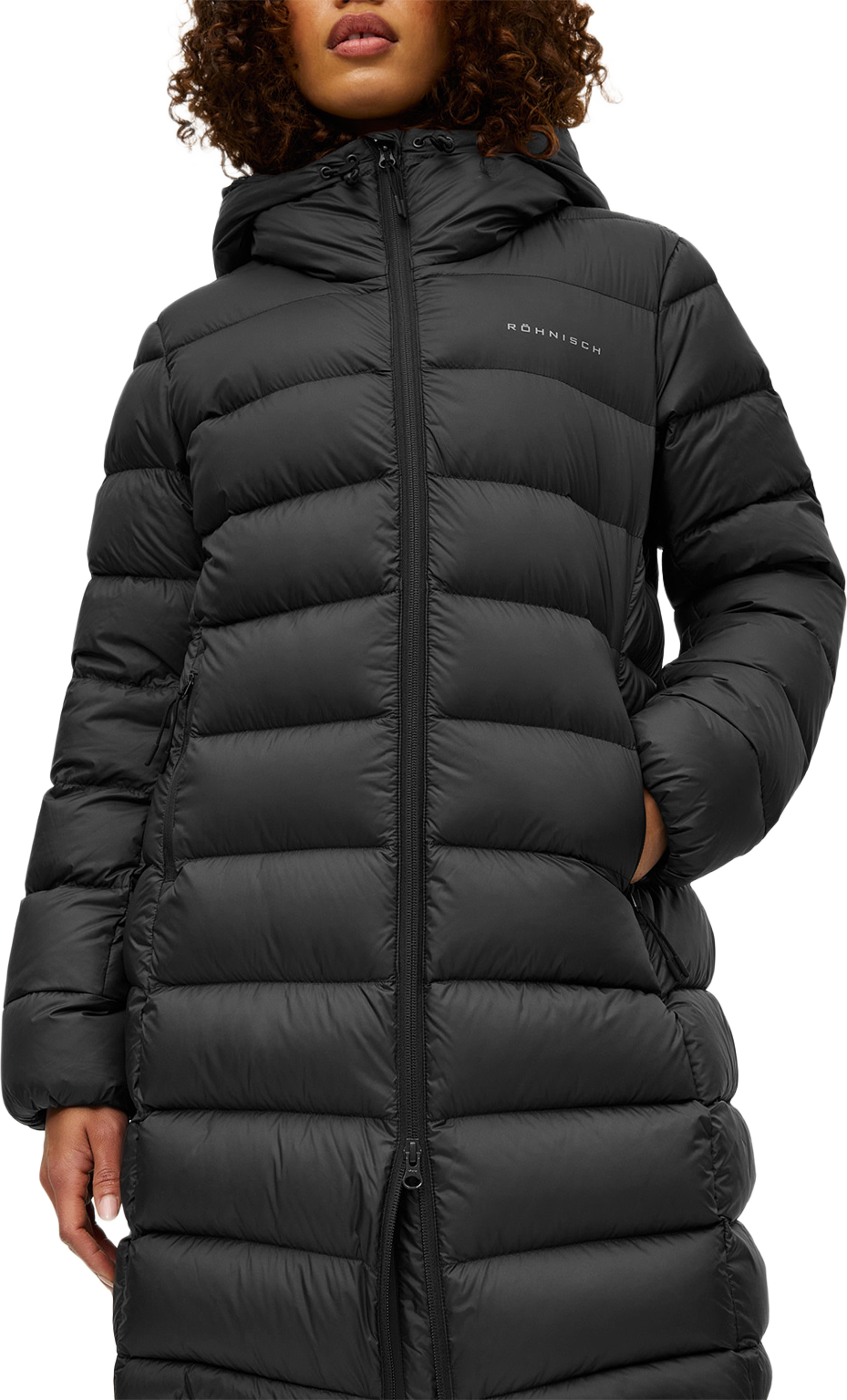 Nano Down Mid Coat, från Röhnisch, i färgen Black. Klicka för att öppna bilden i stort format