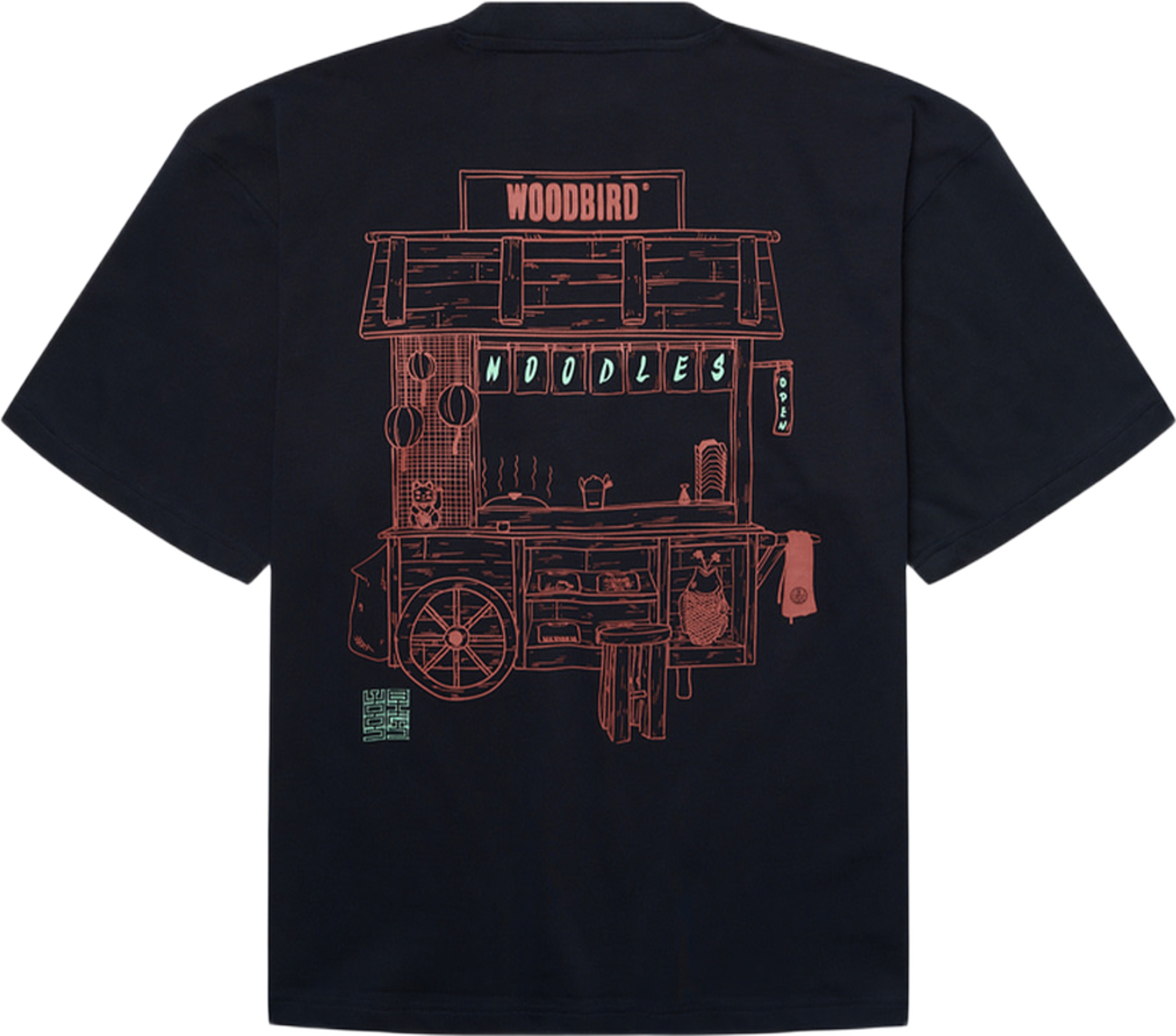 Beam Cart Tee, från Woodbird, i färgen Dark Navy. Klicka för att öppna bilden i stort format