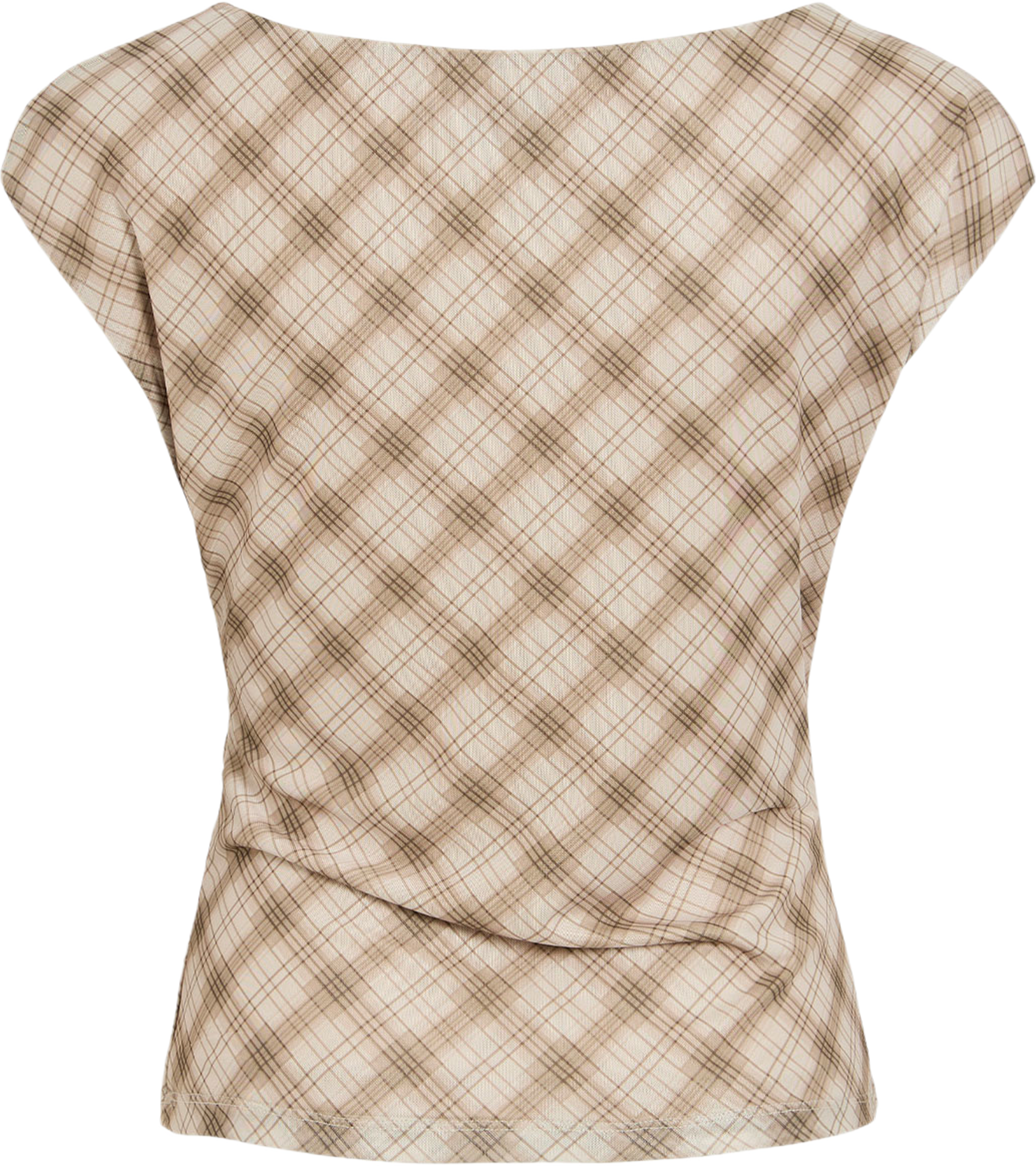 Viidem O-Neck Top, från Vila, i färgen Cement Light Brown. Klicka för att öppna bilden i stort format
