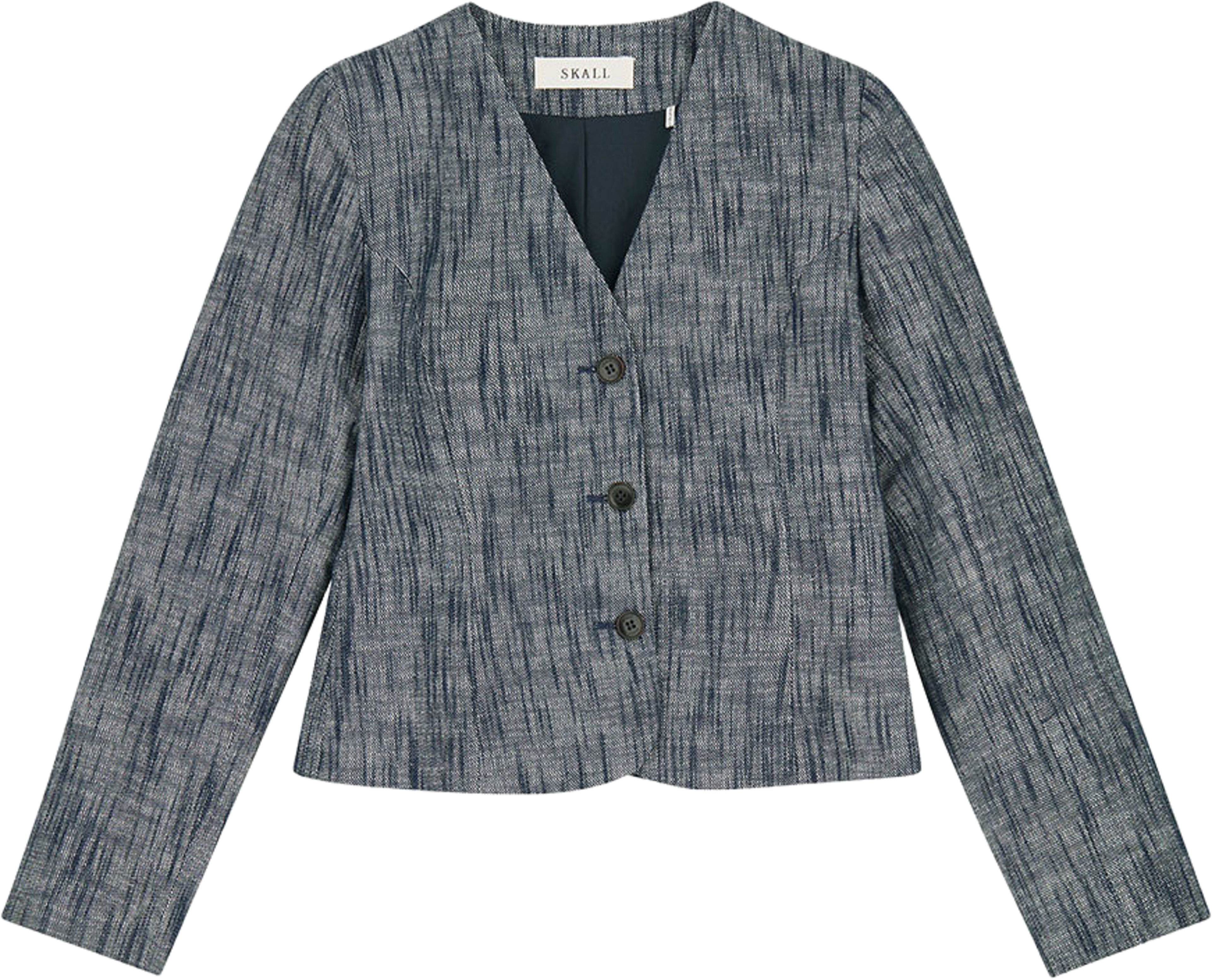 Adriane Blazer, från Skall Studio, i färgen Indigo/Linen. Klicka för att öppna bilden i stort format