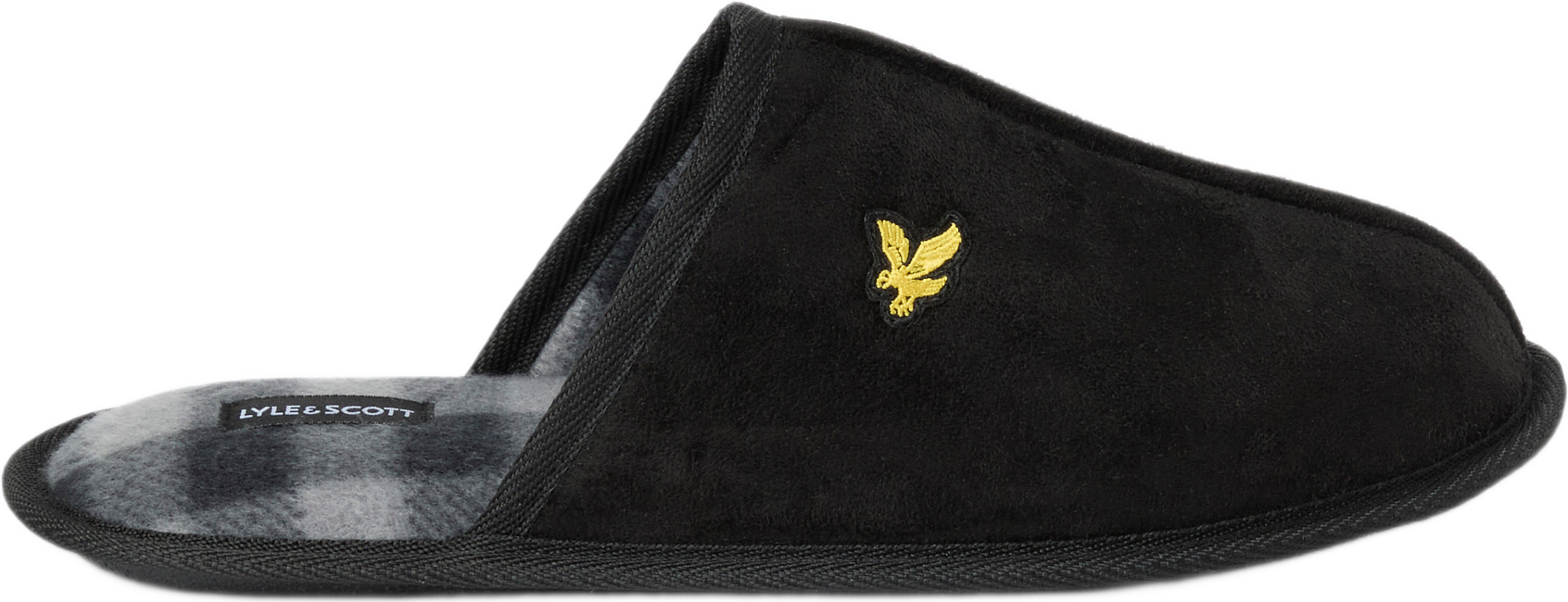 Tofflor, från Lyle & Scott, i färgen Black. Klicka för att öppna bilden i stort format