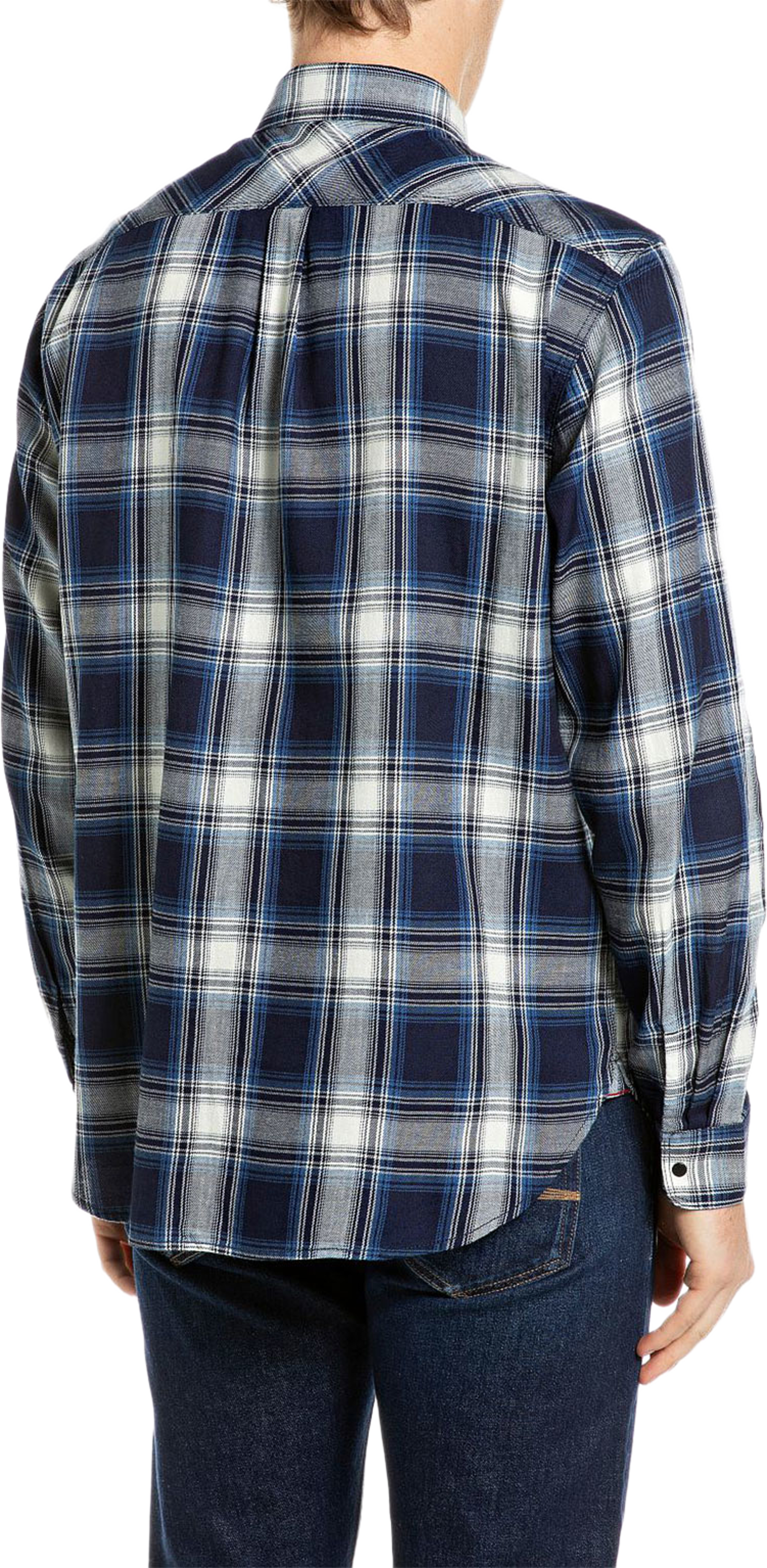 Relaxed-Fit Checked Shirt, från Replay, i färgen Navy/Lt Blue/Nat.white Check. Klicka för att öppna bilden i stort format