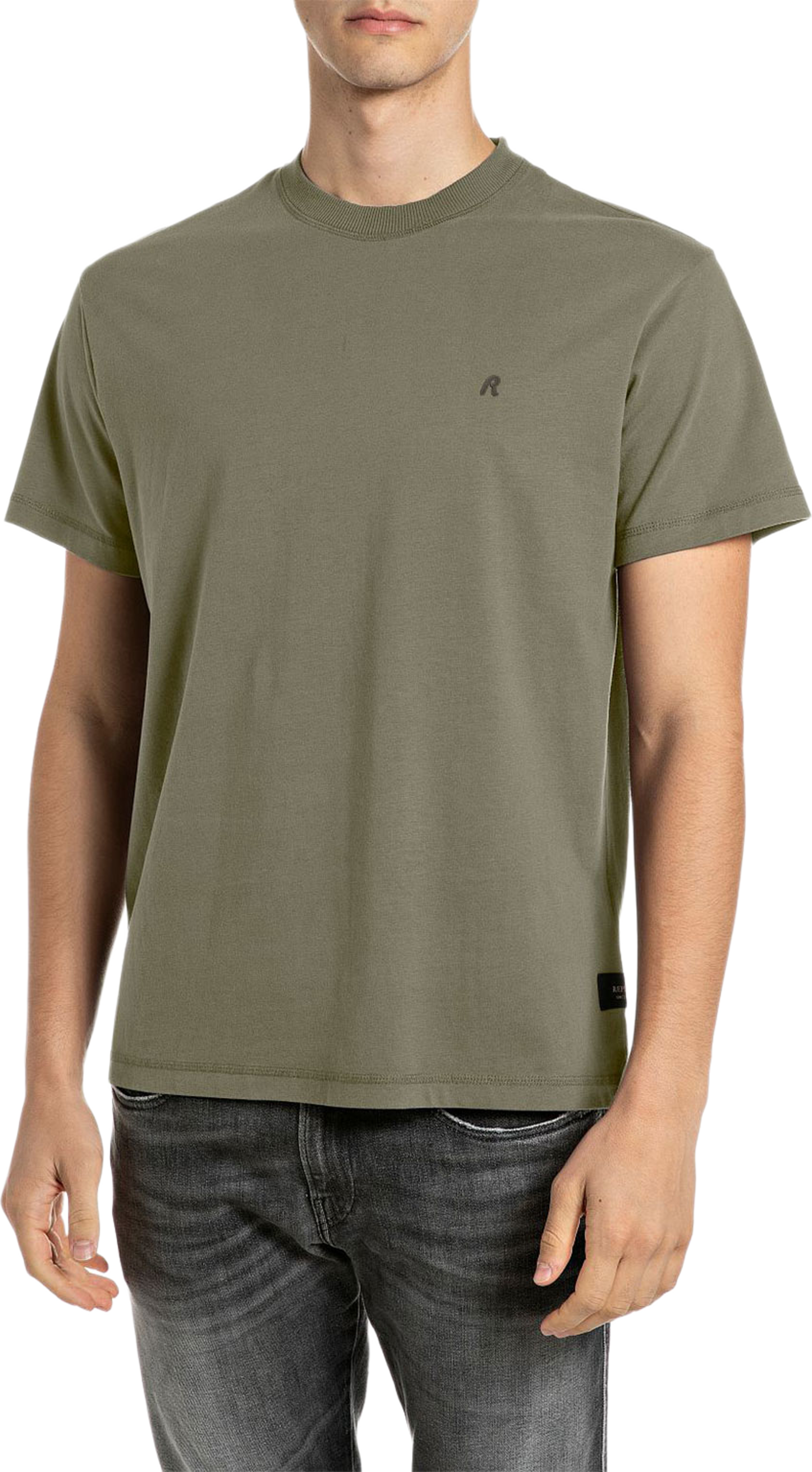 Basic T-shirt, från Replay, i färgen Ivy Green. Klicka för att öppna bilden i stort format