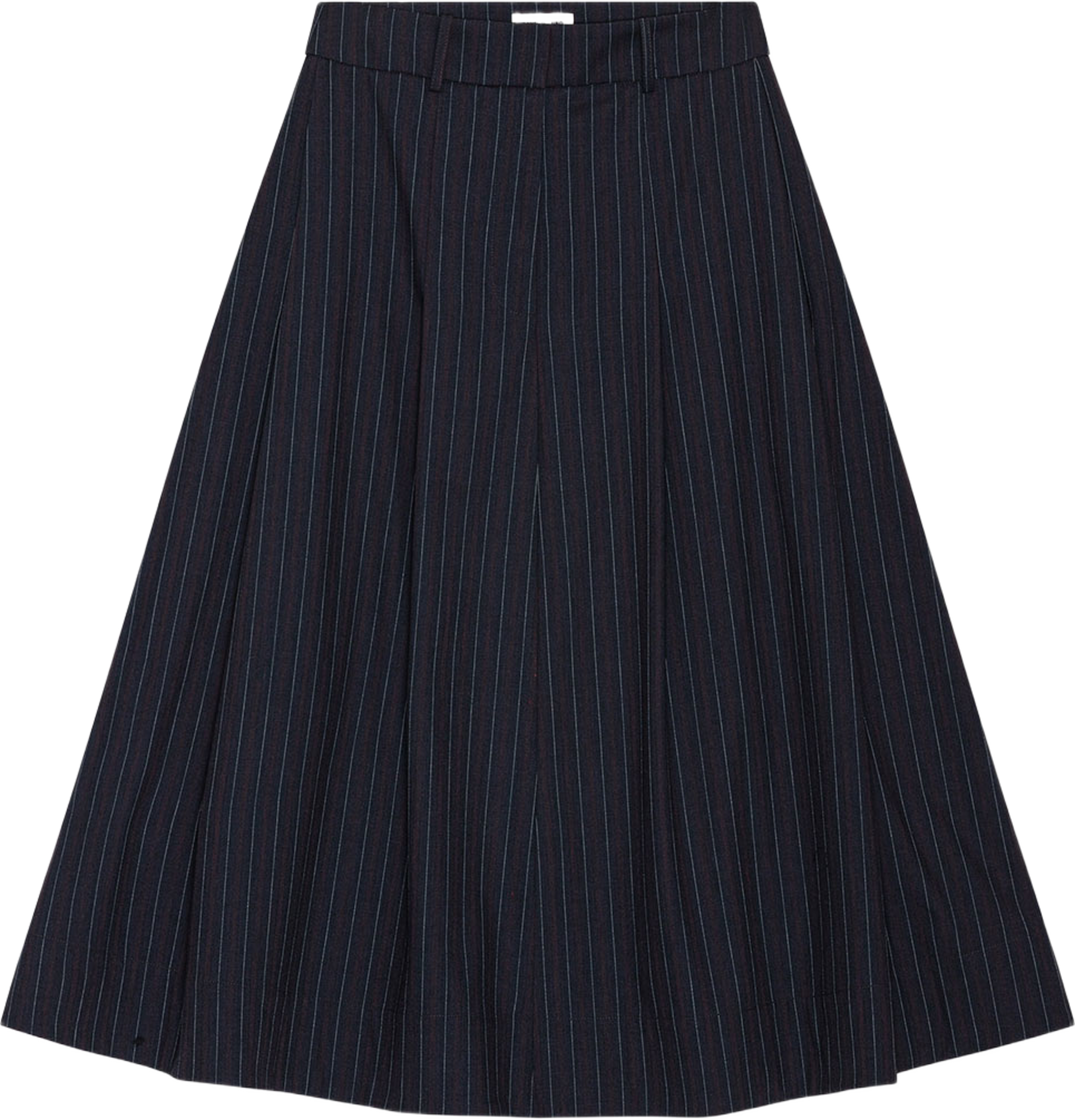 Sabrinna Skirt, från Baum und Pferdgarten, i färgen Navy Subtle Stripe. Klicka för att öppna bilden i stort format