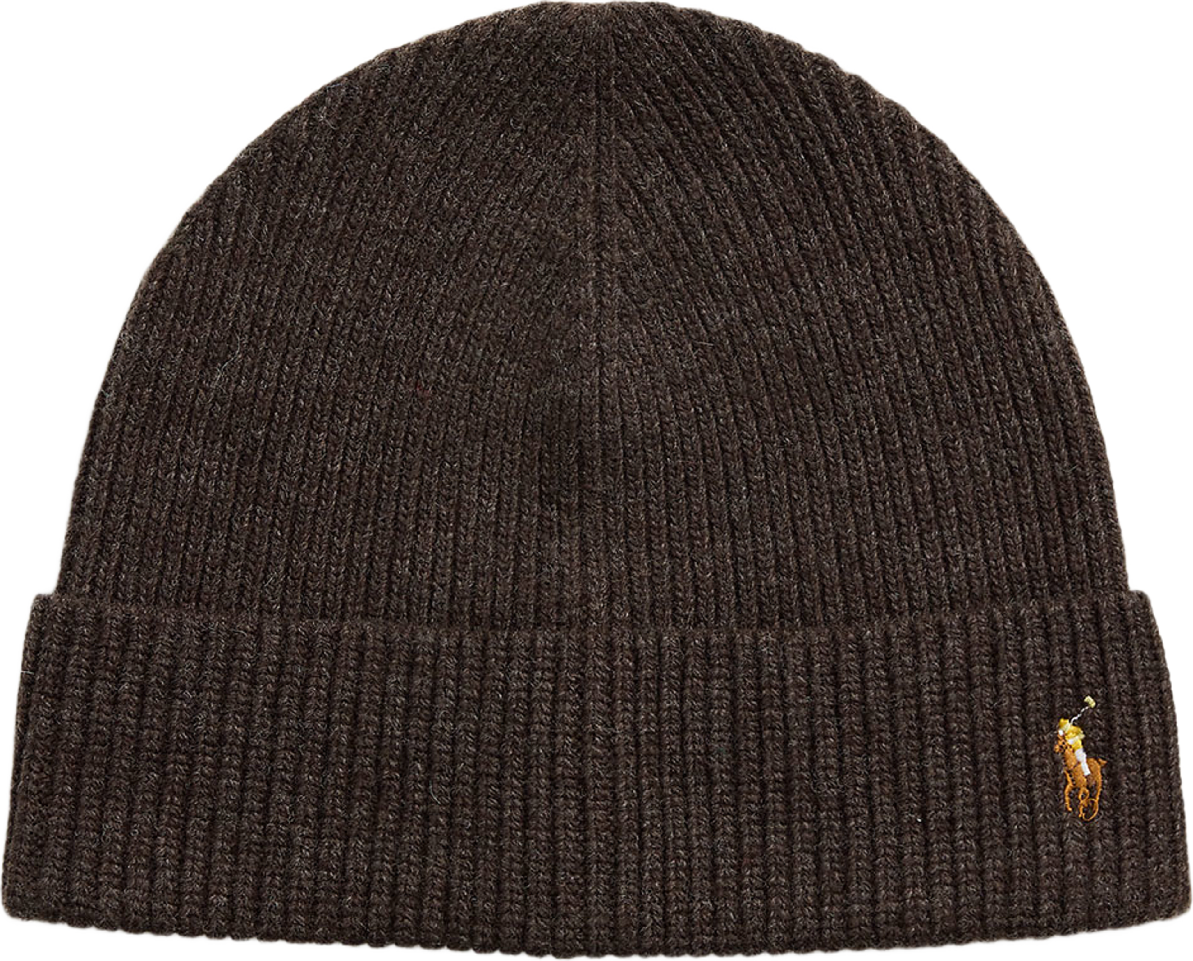 Signature Pony Wool-Blend Beanie, från Ralph Lauren, i färgen Dark Brown Hthr. Klicka för att öppna bilden i stort format