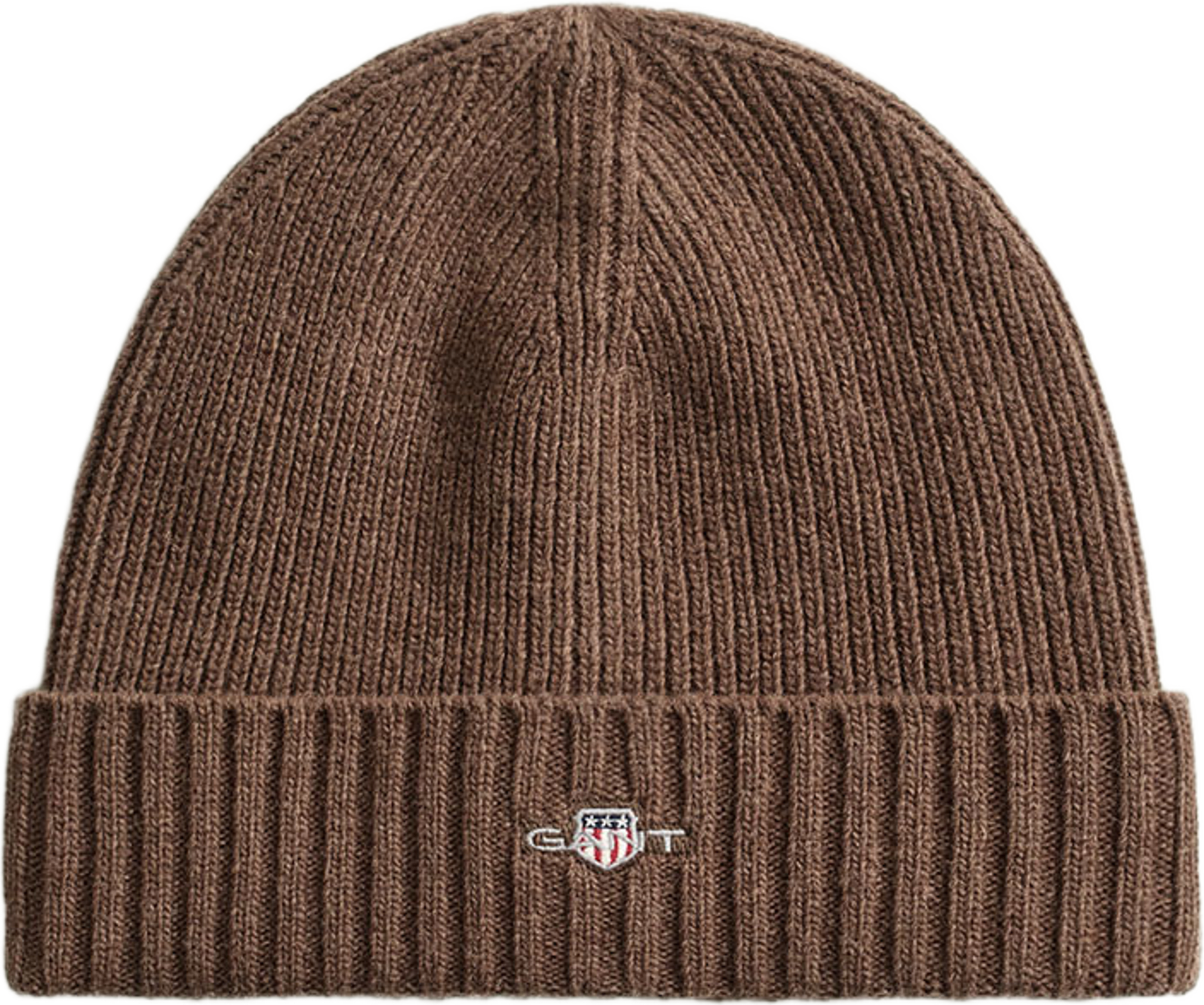 Unisex. Shield Wool Beanie, från GANT, i färgen Shadow Brown. Klicka för att öppna bilden i stort format