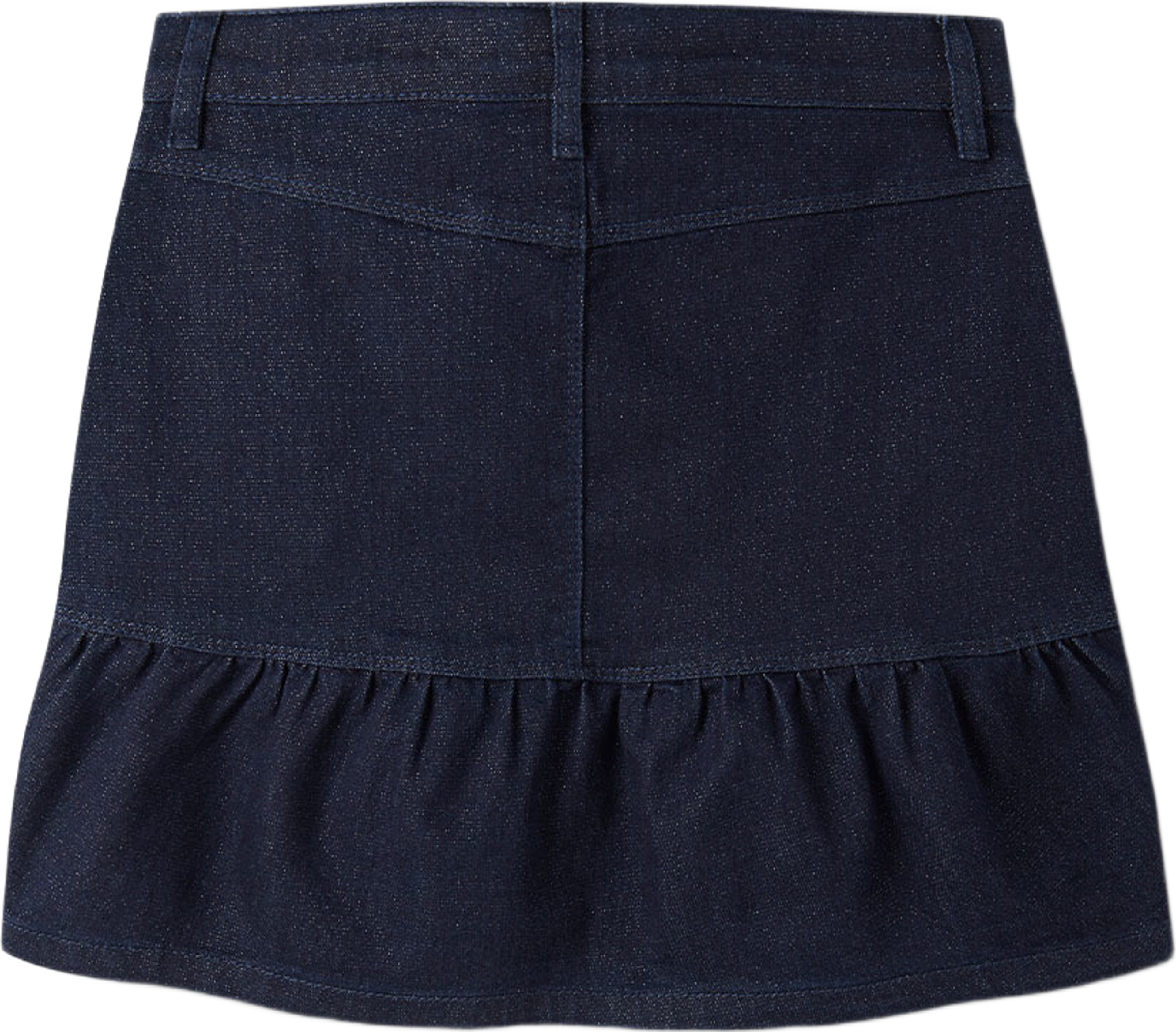 Liv Denim Glitter Skirt, från Name It, i färgen Dark Blue Denim. Klicka för att öppna bilden i stort format