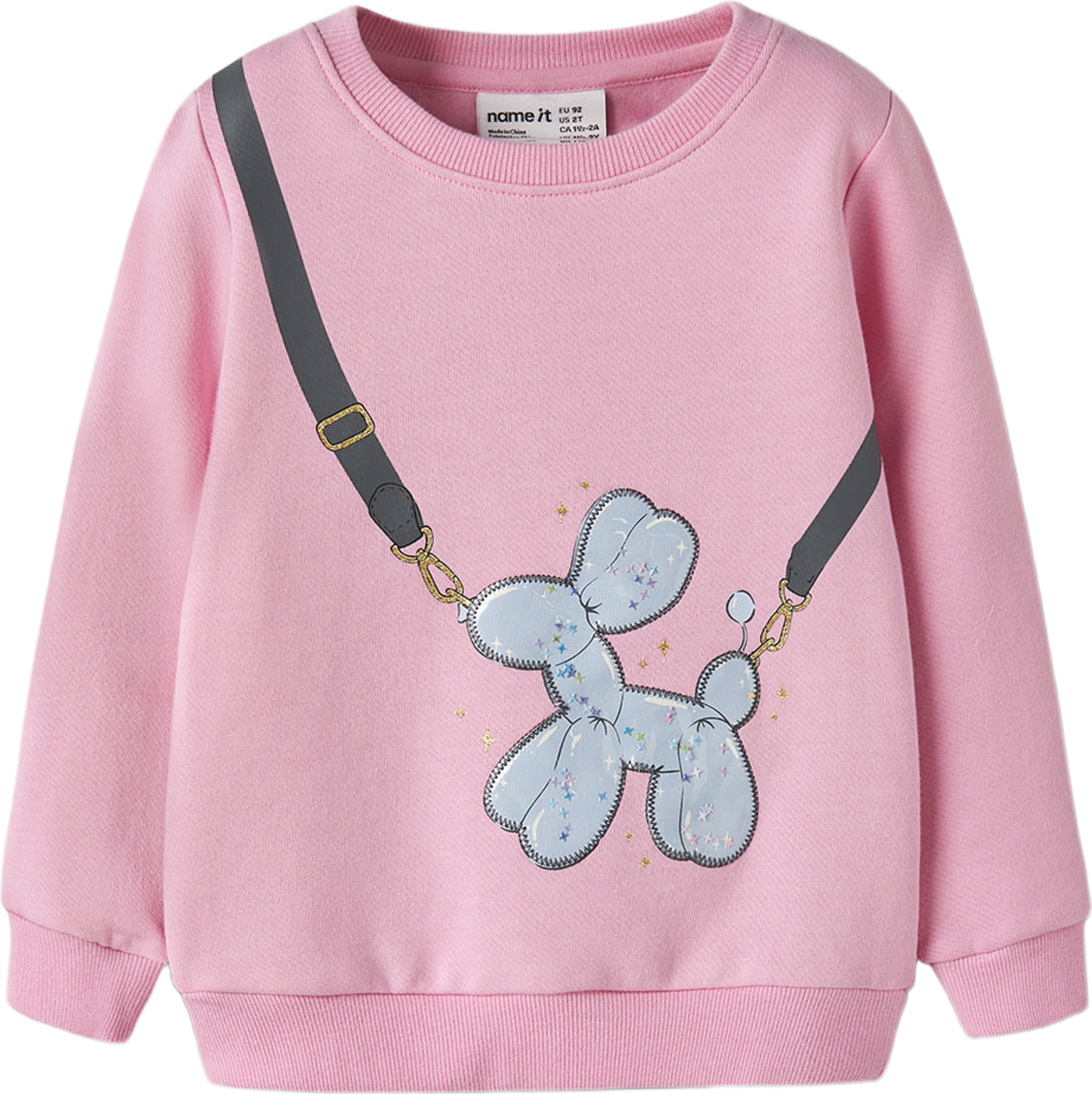 Neome Sweatshirt, från Name It, i färgen Begonia Pink. Klicka för att öppna bilden i stort format