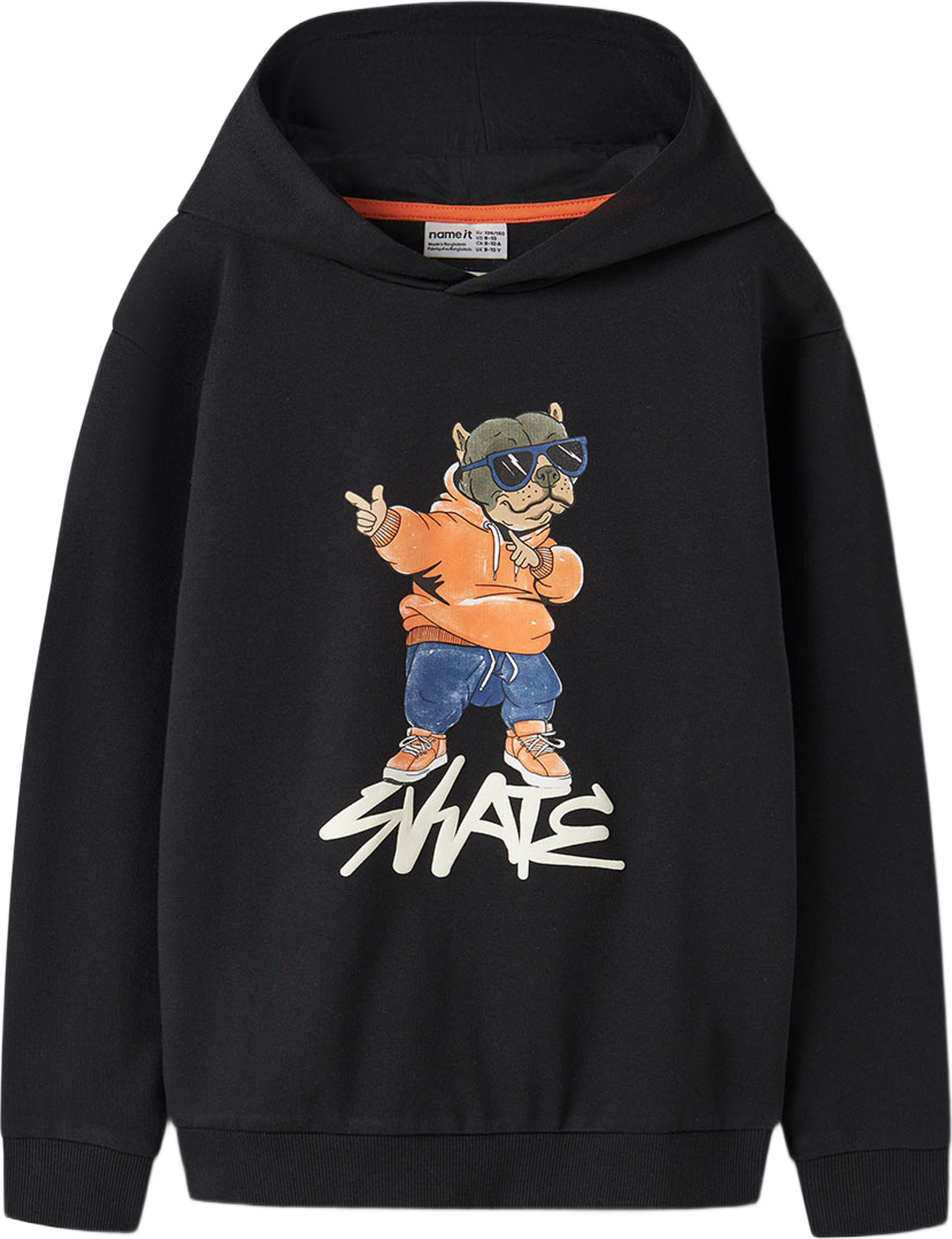 Navi Sweatshirt, från Name It, i färgen Black. Klicka för att öppna bilden i stort format