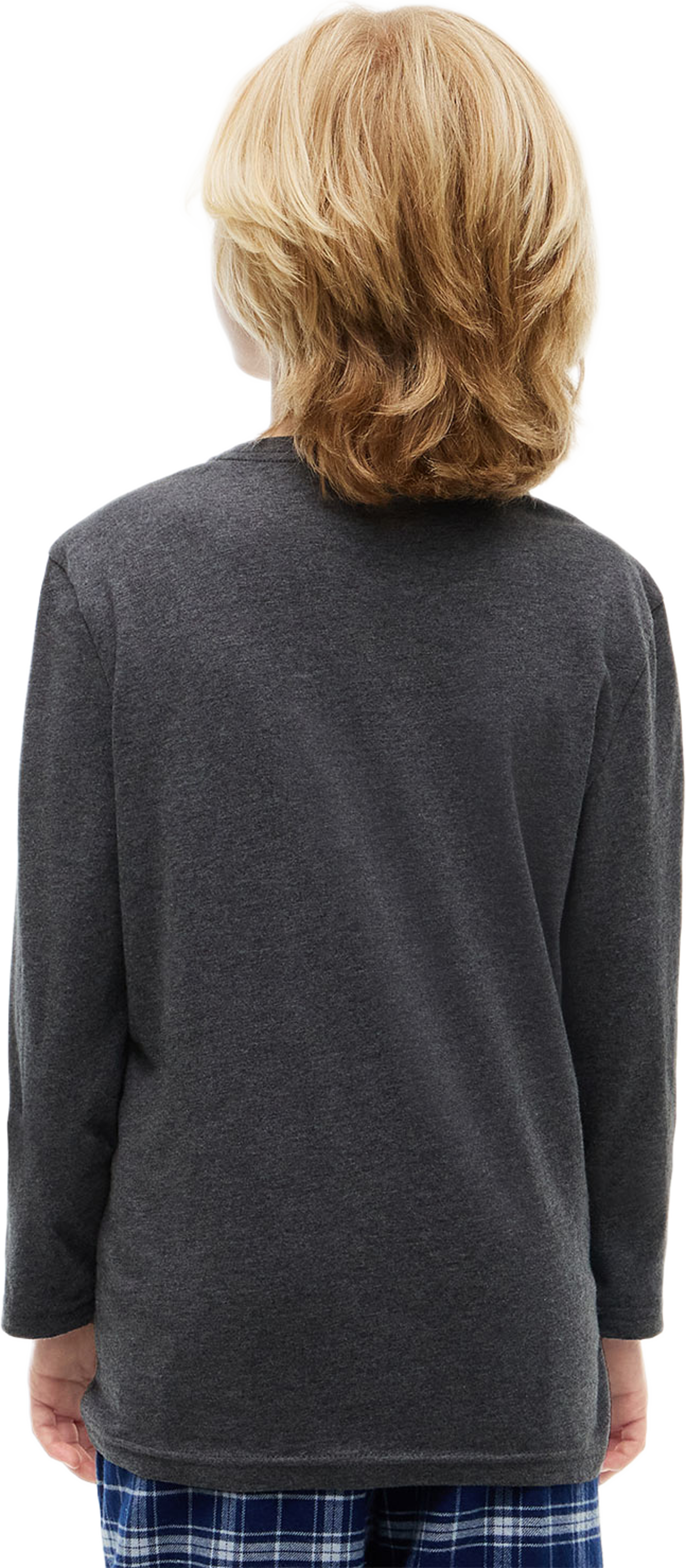 Långärmad t-shirt, 2-pack, från Tommy Hilfiger, i färgen Black / Dk Grey Heather. Klicka för att öppna bilden i stort format