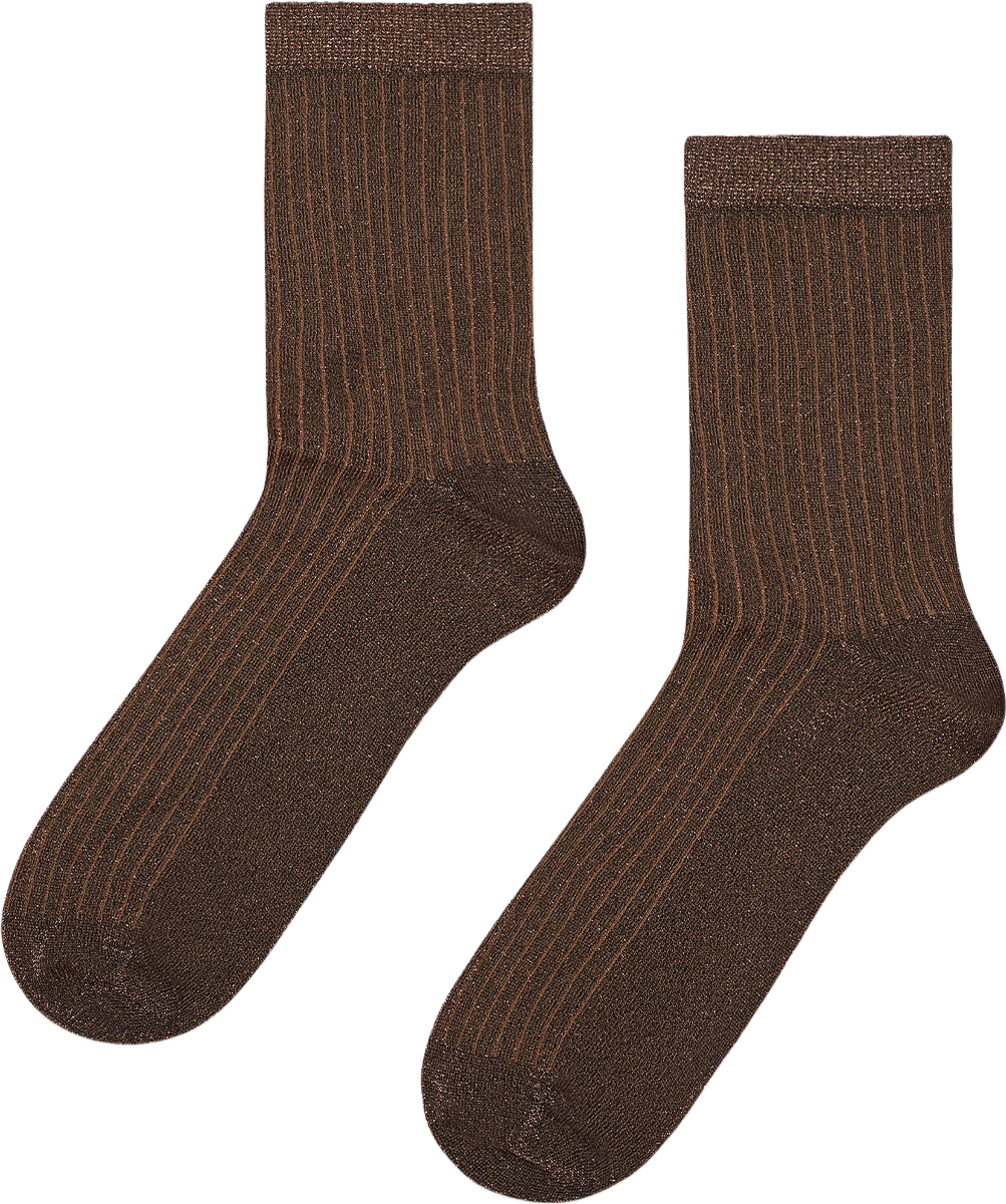 Soft Lurex Short Crew Sock, från Happy Socks, i färgen Brown. Klicka för att öppna bilden i stort format