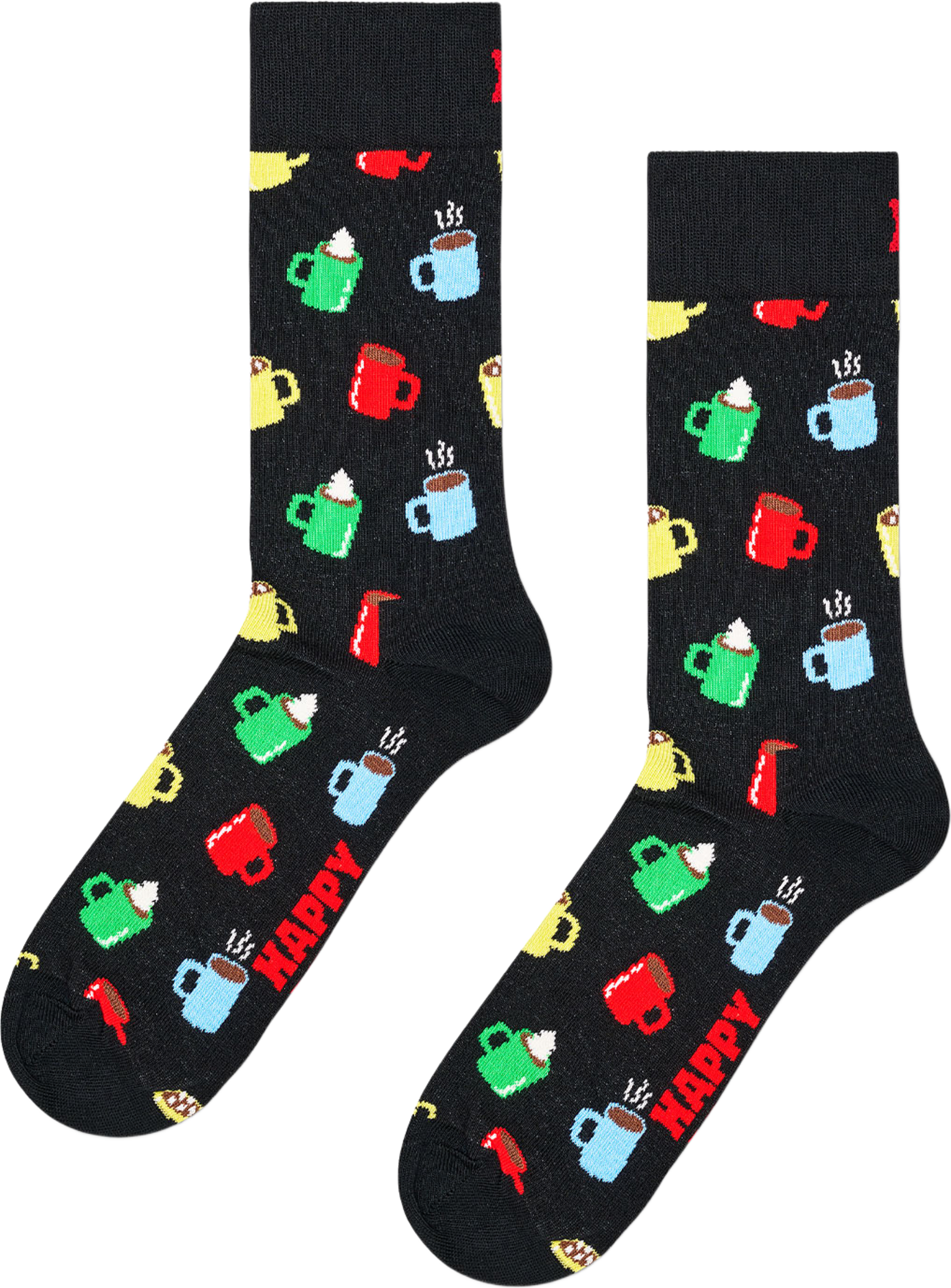1-Pack Hot Chocolate Sock Gift Set, från Happy Socks, i färgen Black. Klicka för att öppna bilden i stort format
