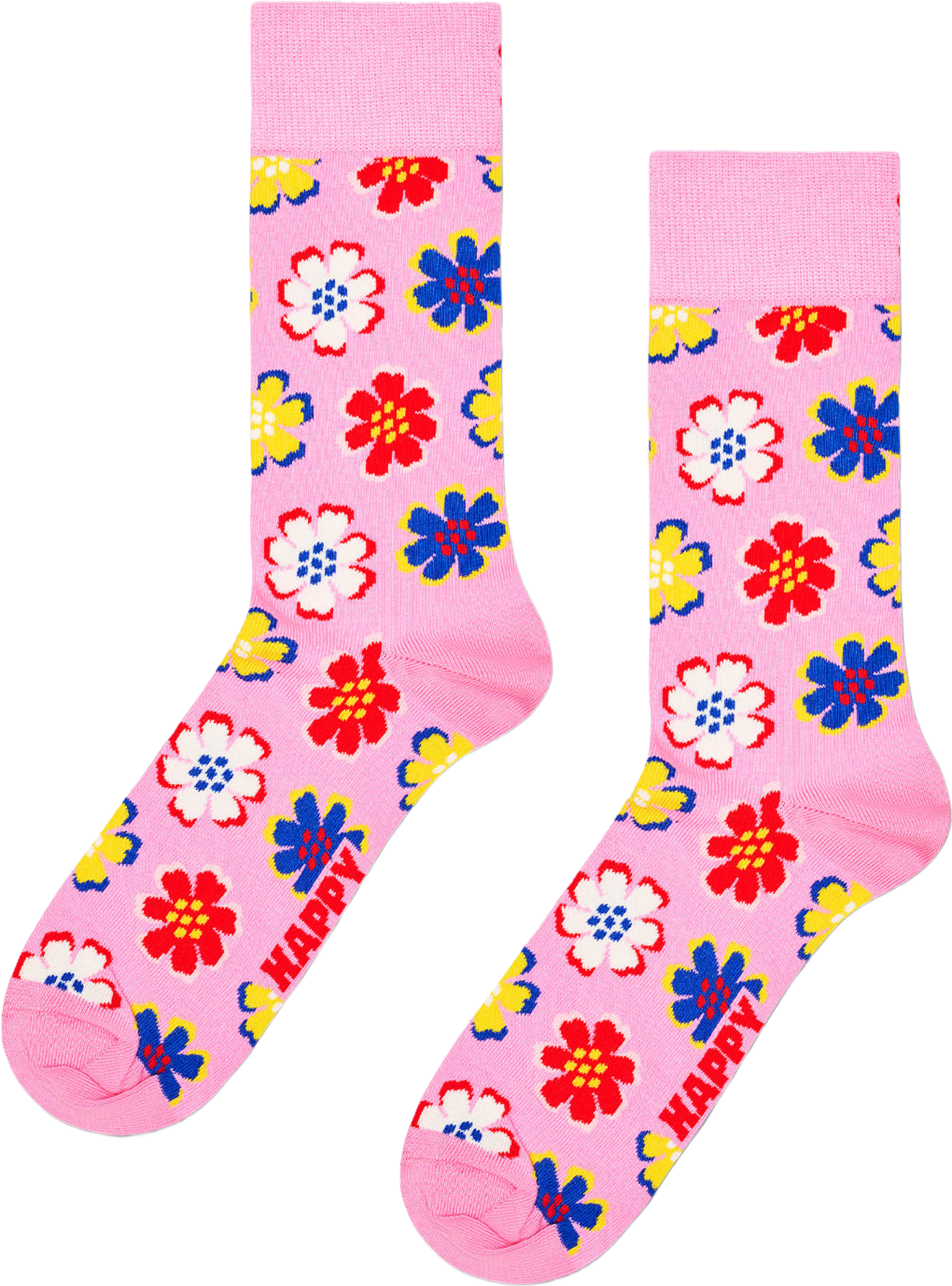 Folk Flower Sock, från Happy Socks, i färgen Pink. Klicka för att öppna bilden i stort format
