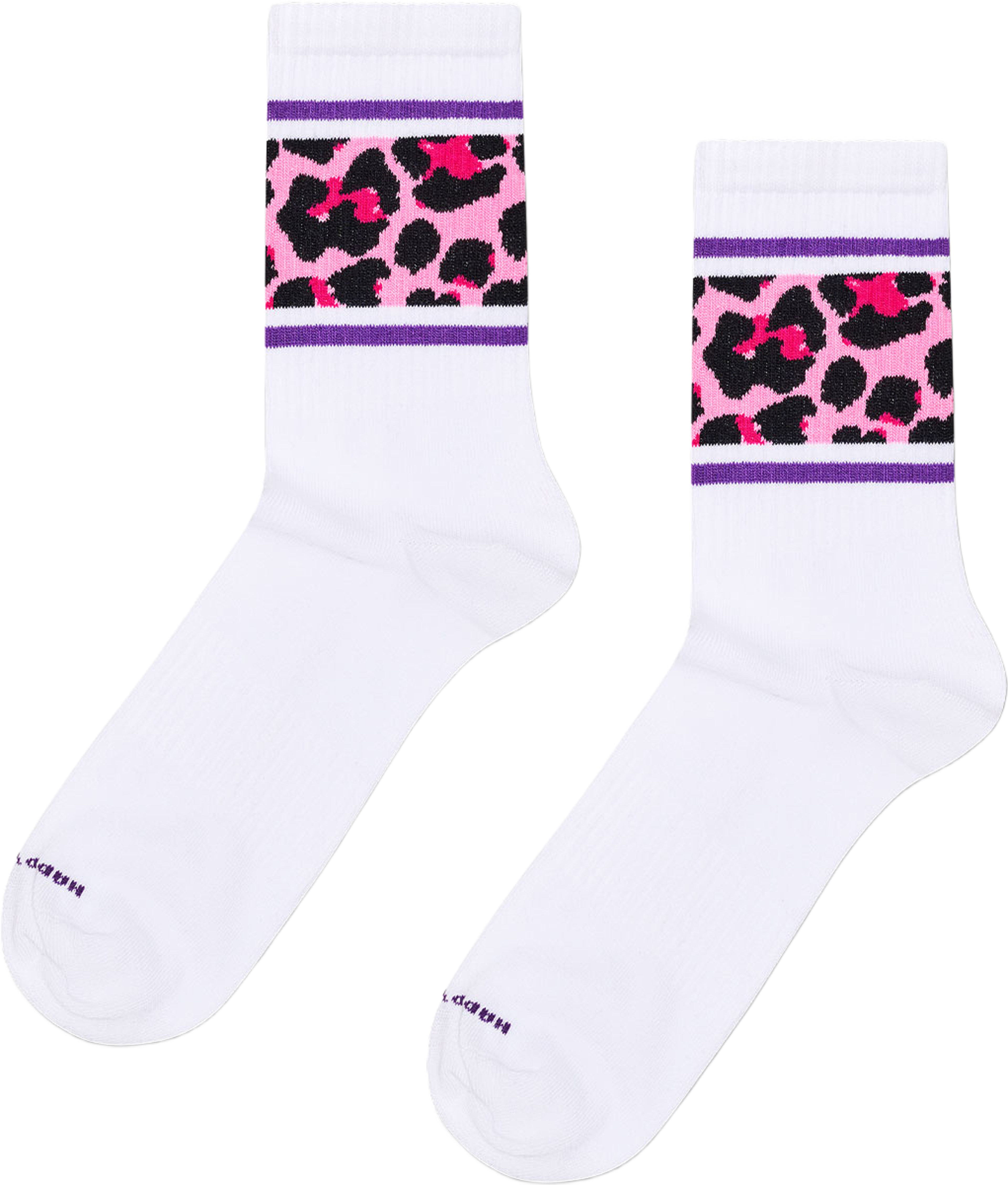 Leo Stripe Sneaker Sock, från Happy Socks, i färgen White. Klicka för att öppna bilden i stort format