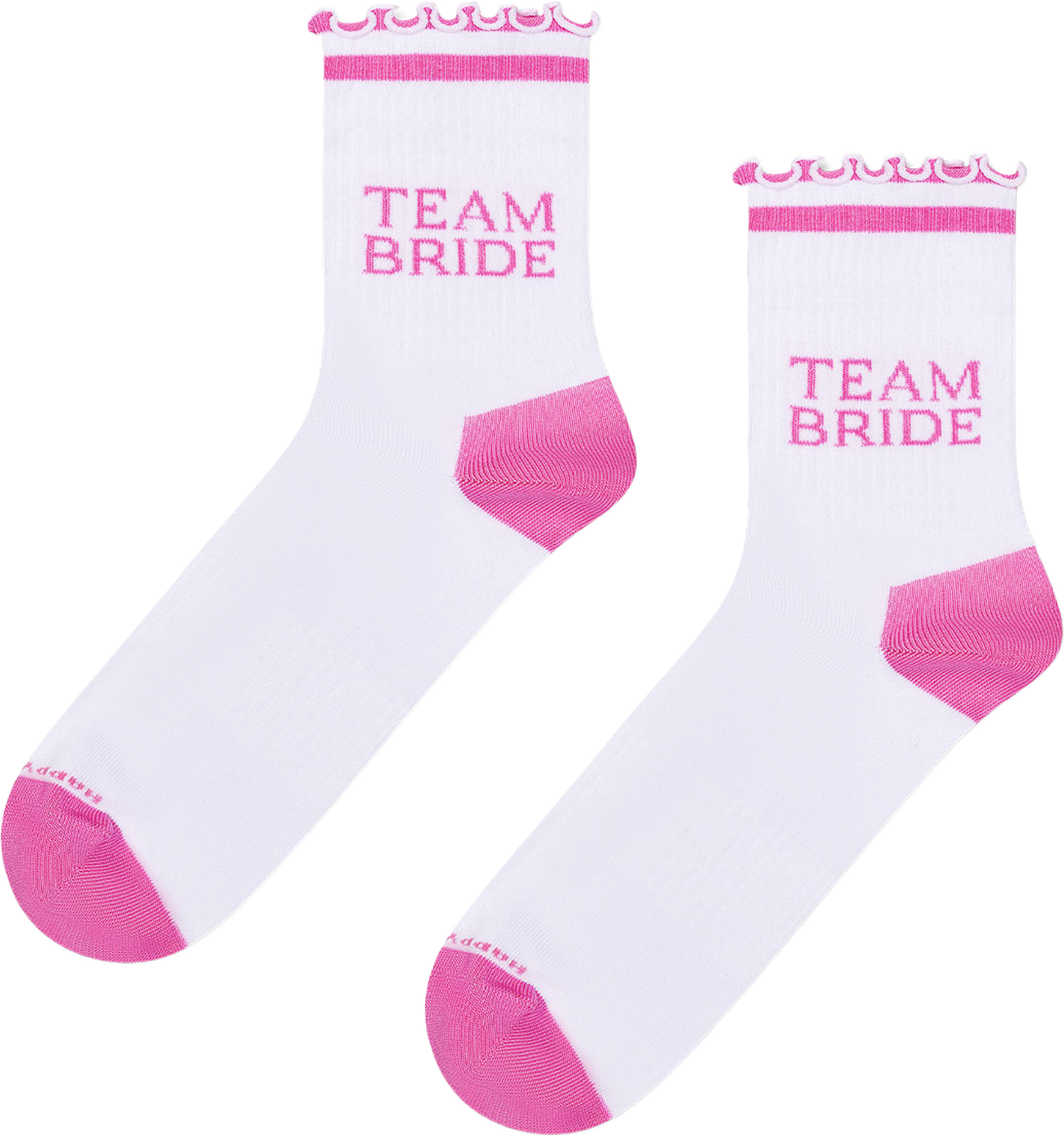 Team Bride Sneaker Sock, från Happy Socks, i färgen White. Klicka för att öppna bilden i stort format